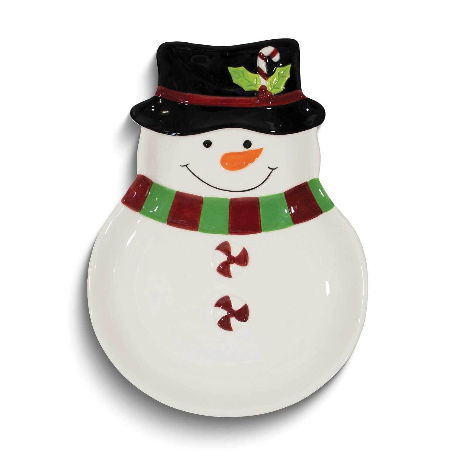 Snowman Ceramic Cookie Tray GM25261