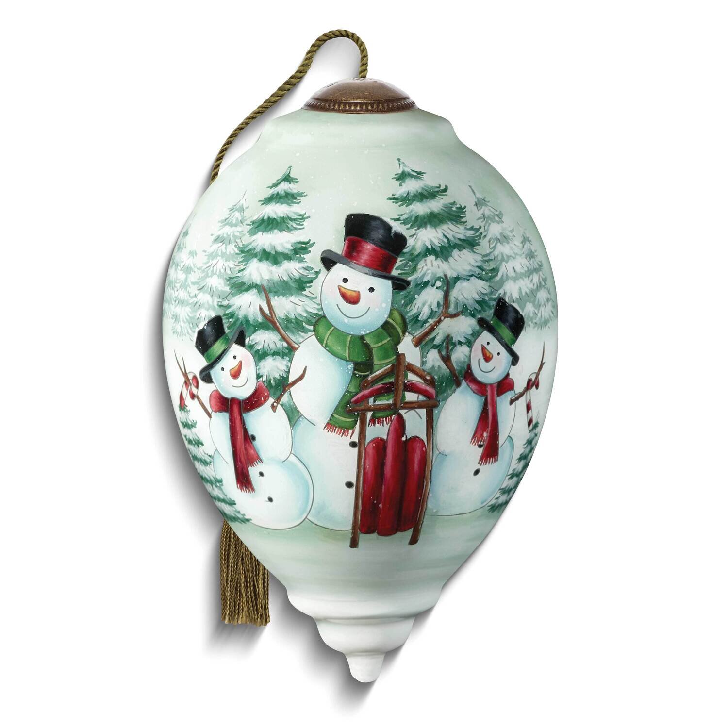 Neqwa Art Three Snowmen Caroling Ornament GM25351