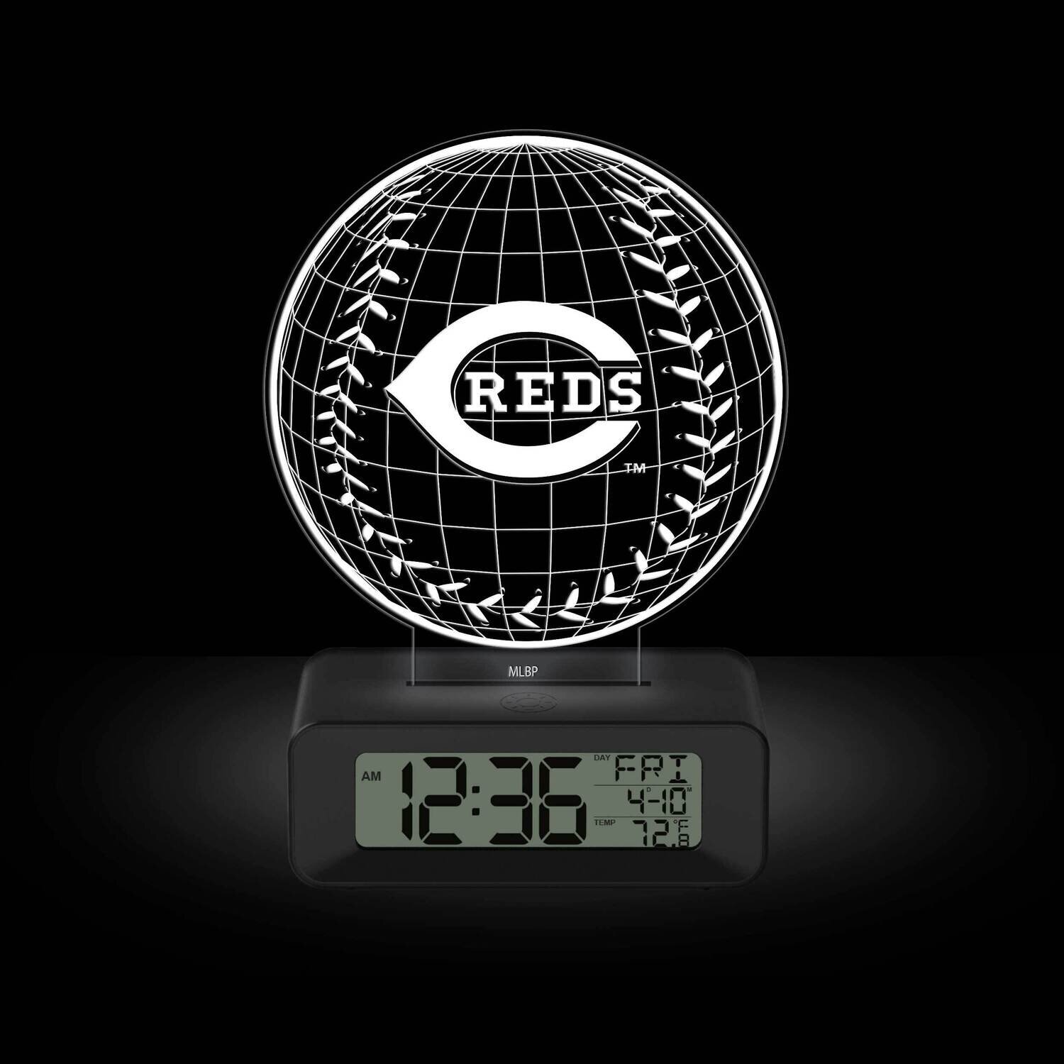 Game Time Cincinnati Reds LED 3D Illusion Alarm Clock GM25316-CIN