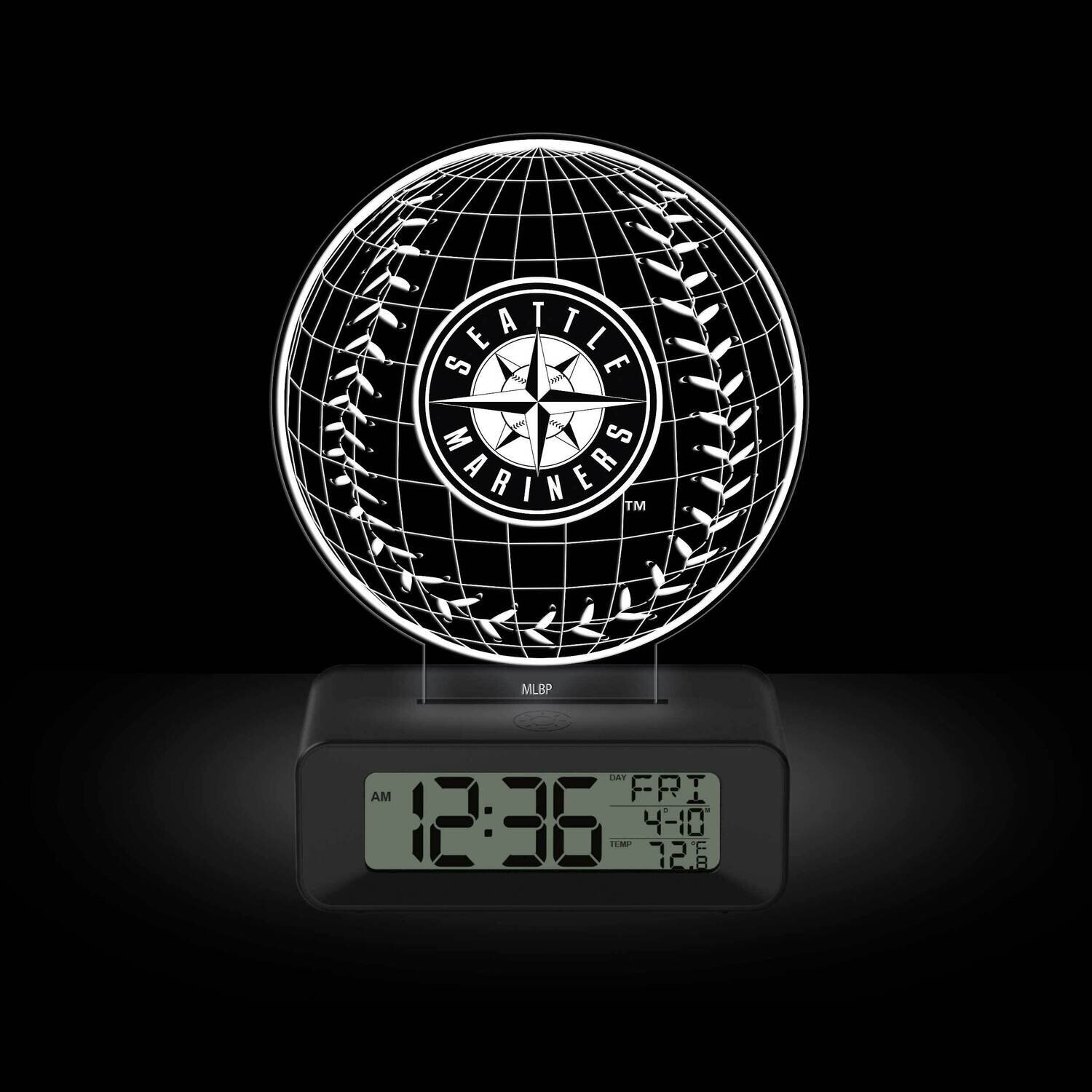 Game Time Seattle Mariners LED 3D Illusion Alarm Clock GM25316-SEA