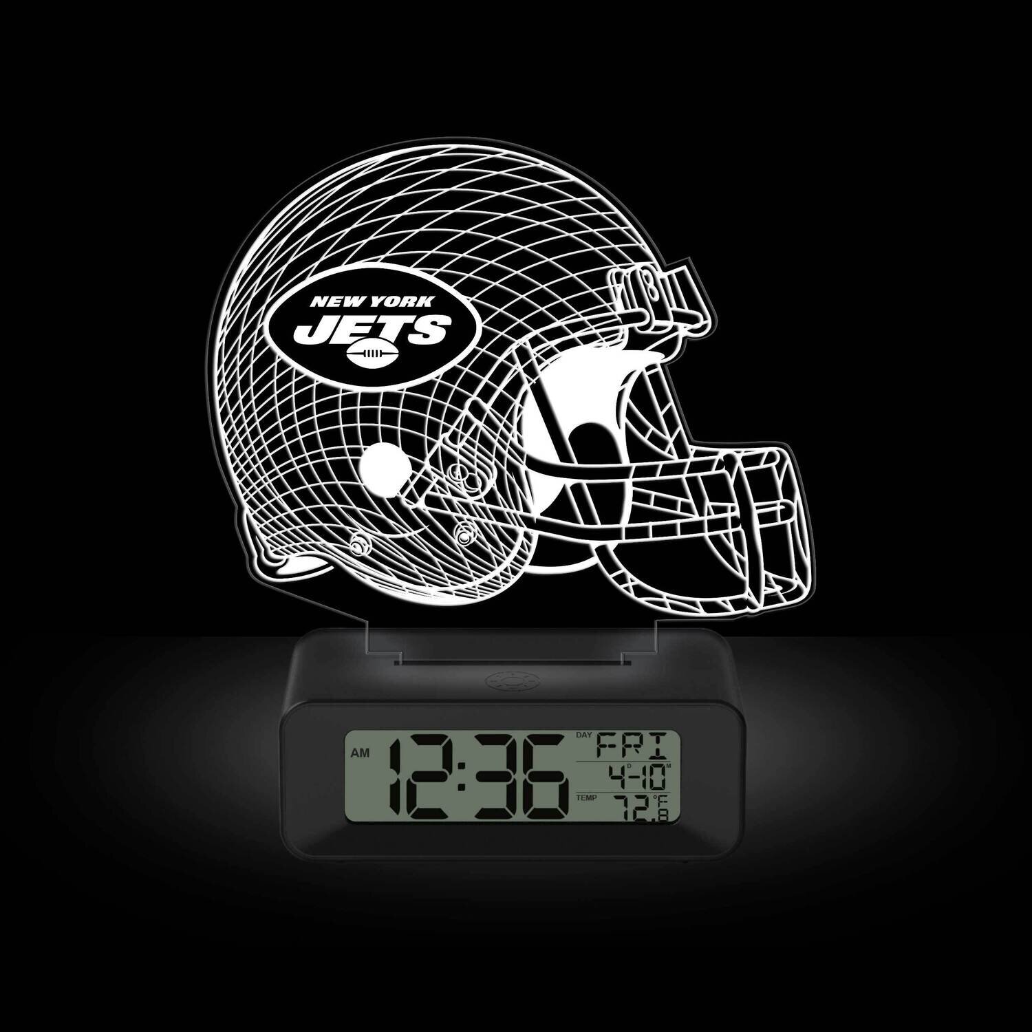 Game Time New York Jets LED 3D Illusion Alarm Clock GM25317-NYJ