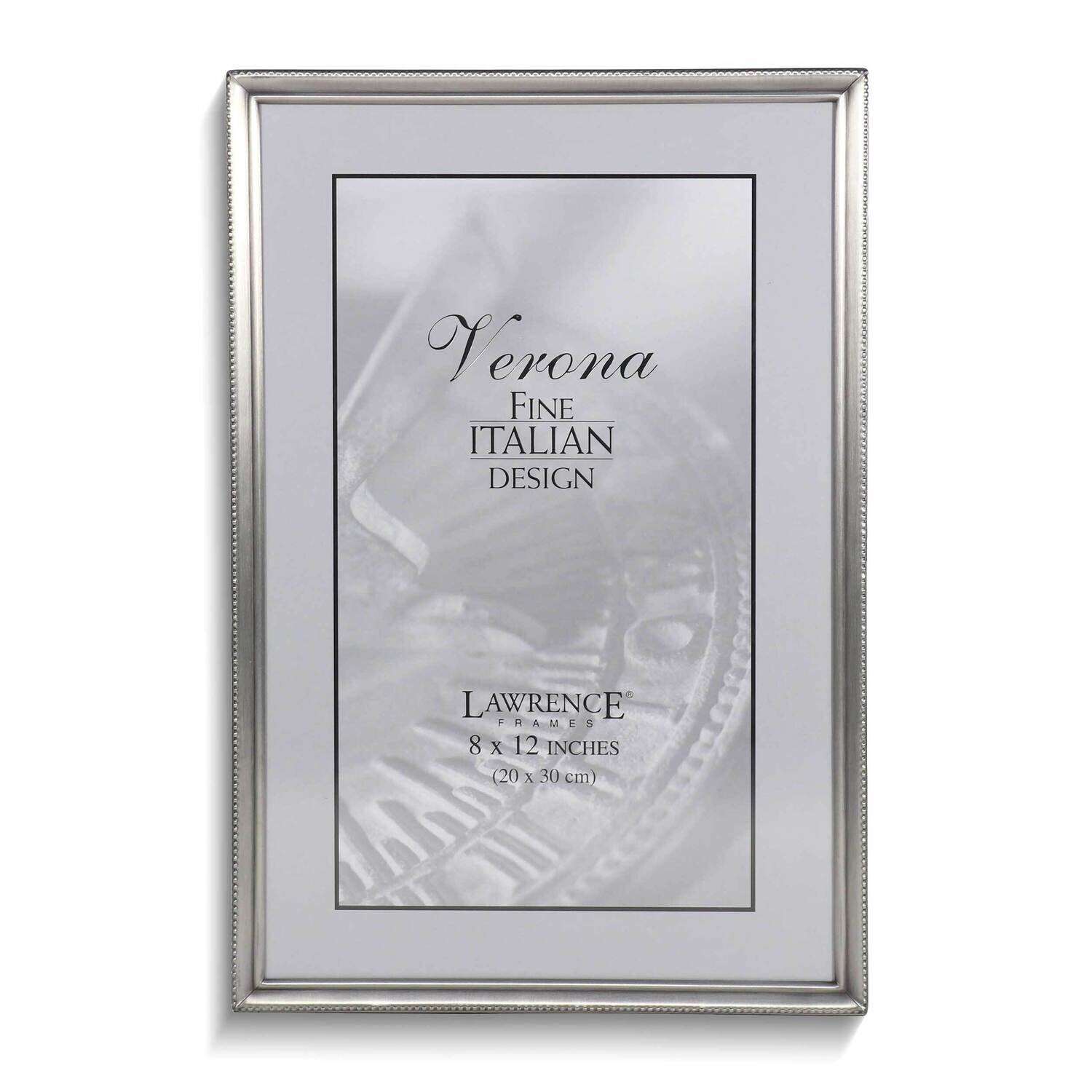 Pewter Brushed and Beaded 8x12 Photo Frame GM25430