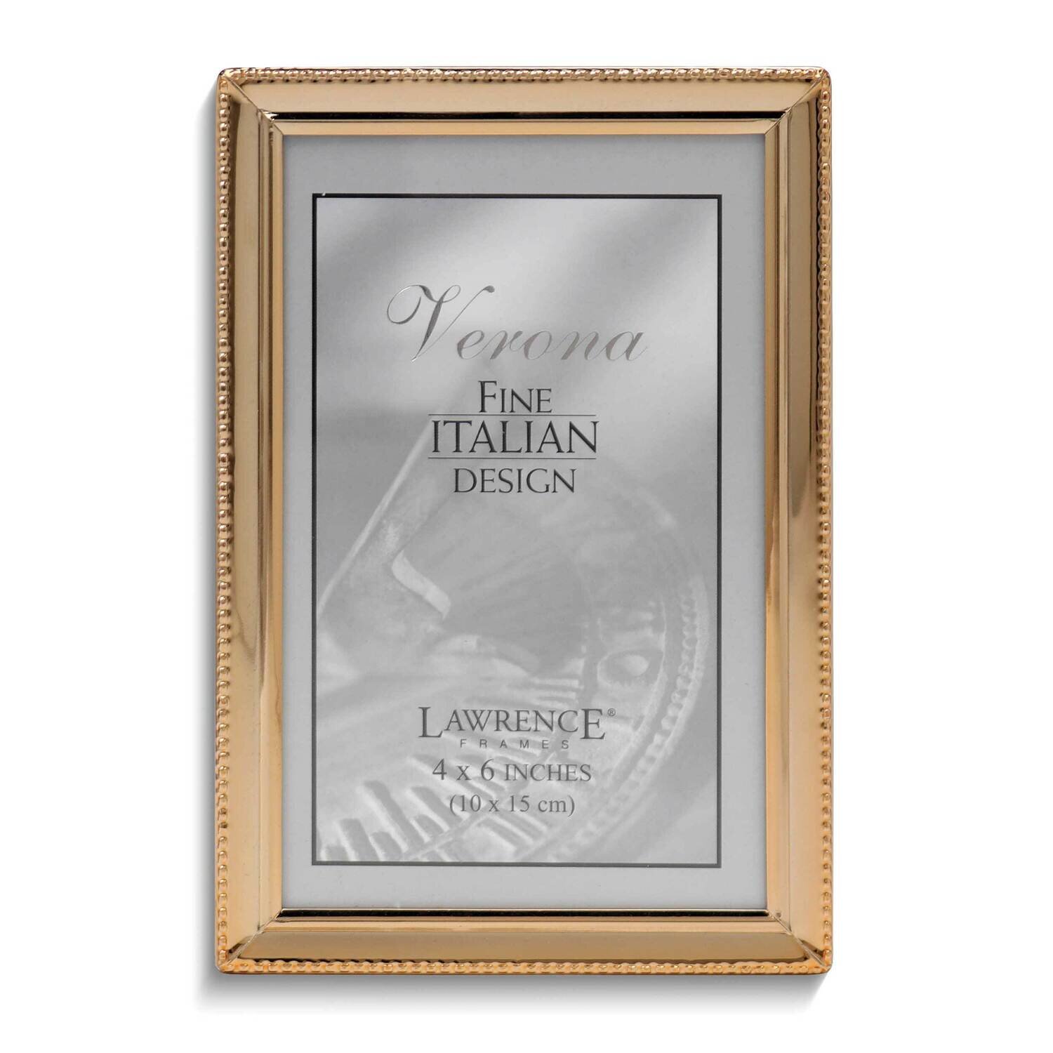 Gold-tone Beaded 4 x 6 Inch Photo Picture Frame GM25447, MPN: GM25447, 751148078955