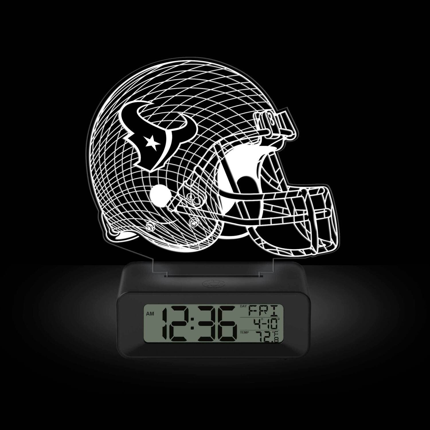 Game Time Houston TexansLED 3D Illusion Alarm Clock GM25317-HOU