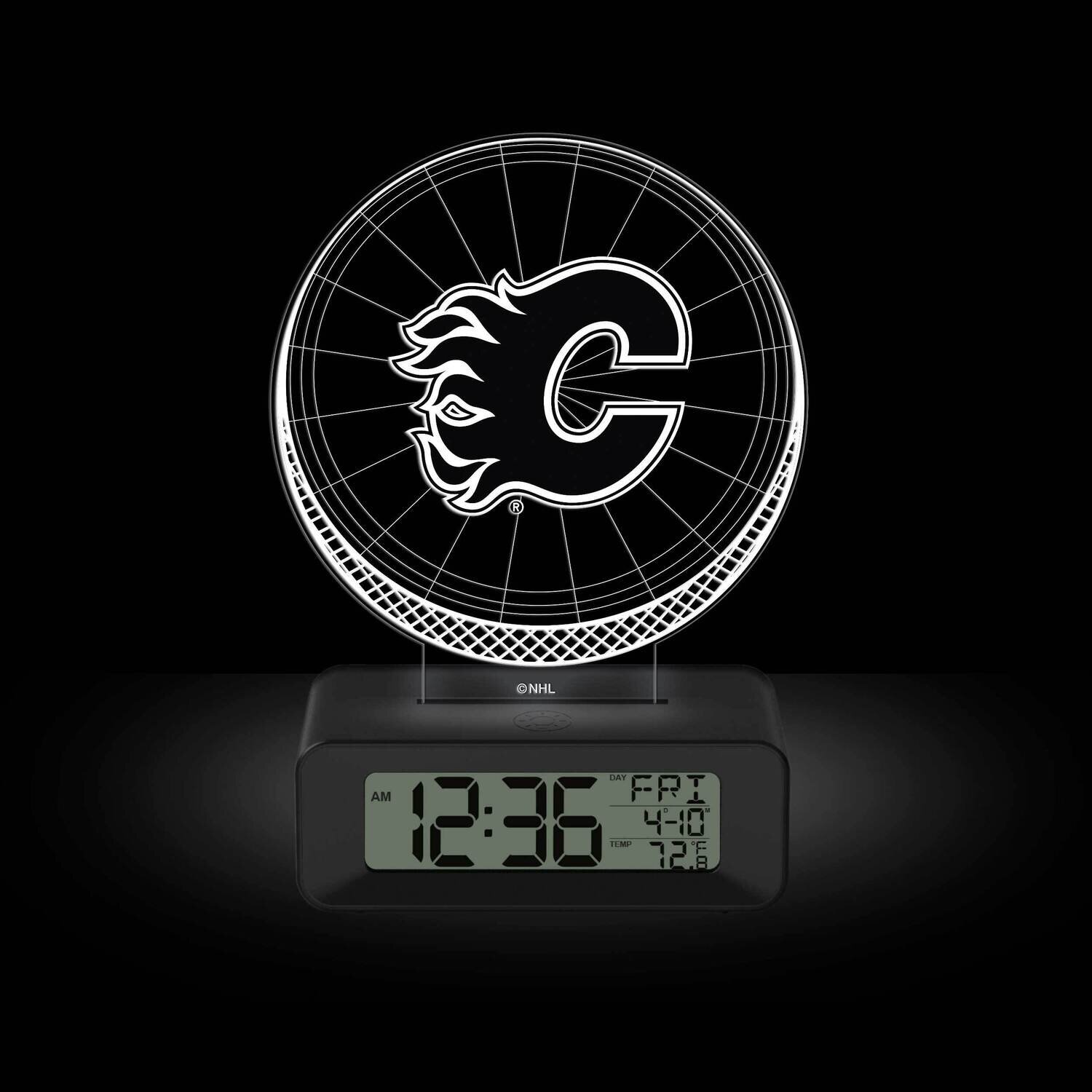 Game Time Calgary Flames LED 3D Illusion Alarm Clock GM25318-CAL, MPN: GM25318-CAL, 81006814128