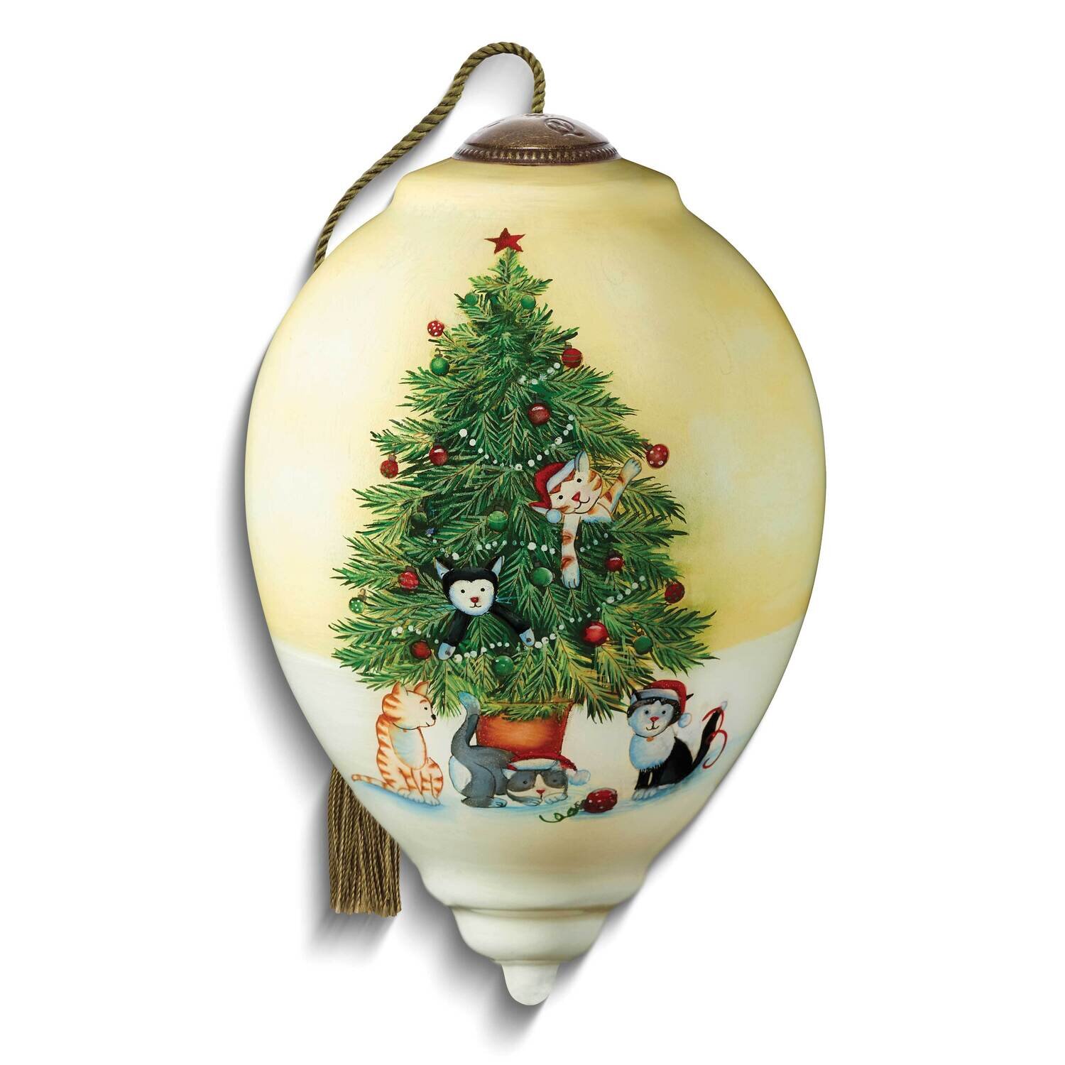 Neqwa Art Cats In Christmas Tree Ornament GM25362