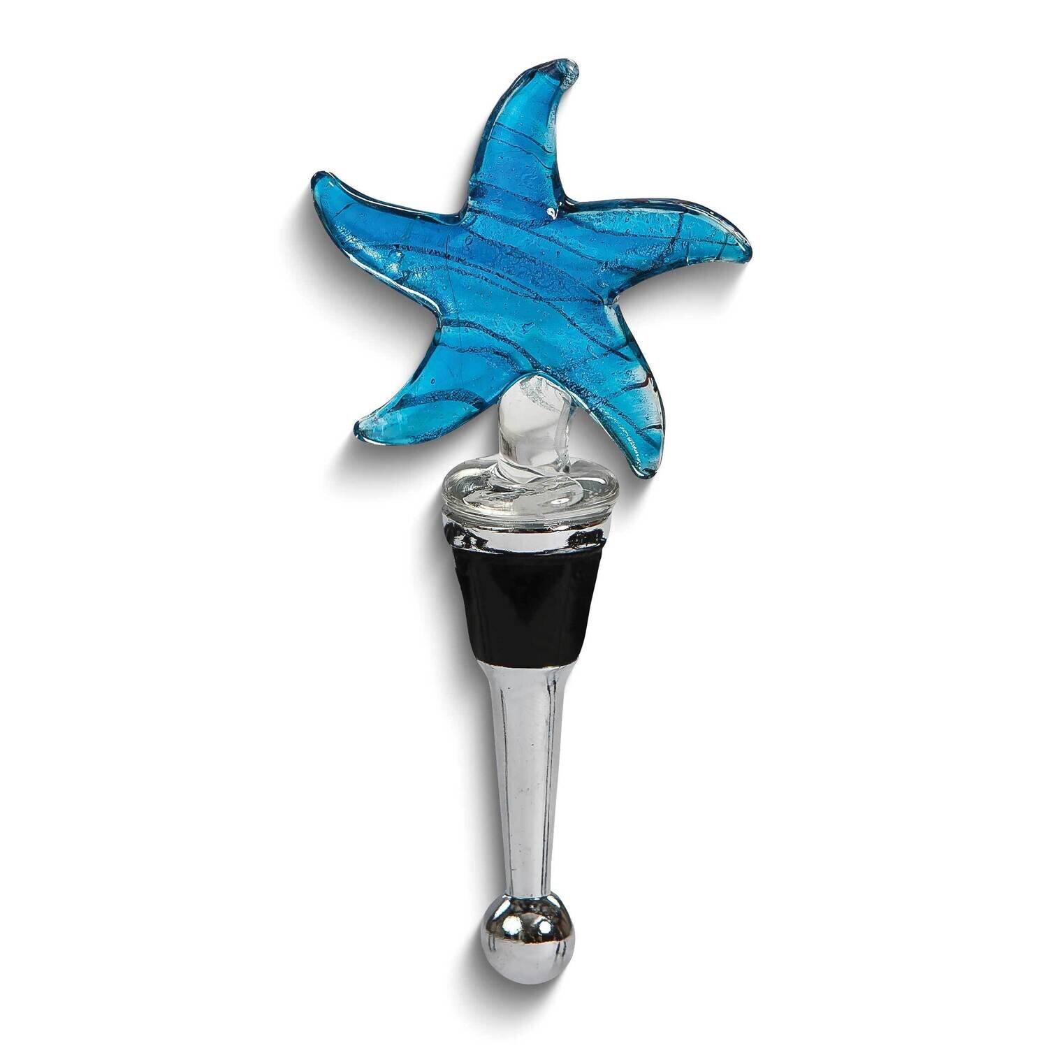 Blue Starfish Glass Bottle Stopper GM25722, MPN: GM25722, 807348127686