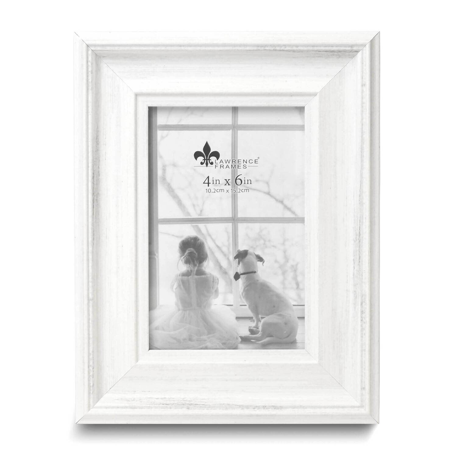 Marlo Antique Finish White 4 x 6 Inch Photo Picture Frame GM25502