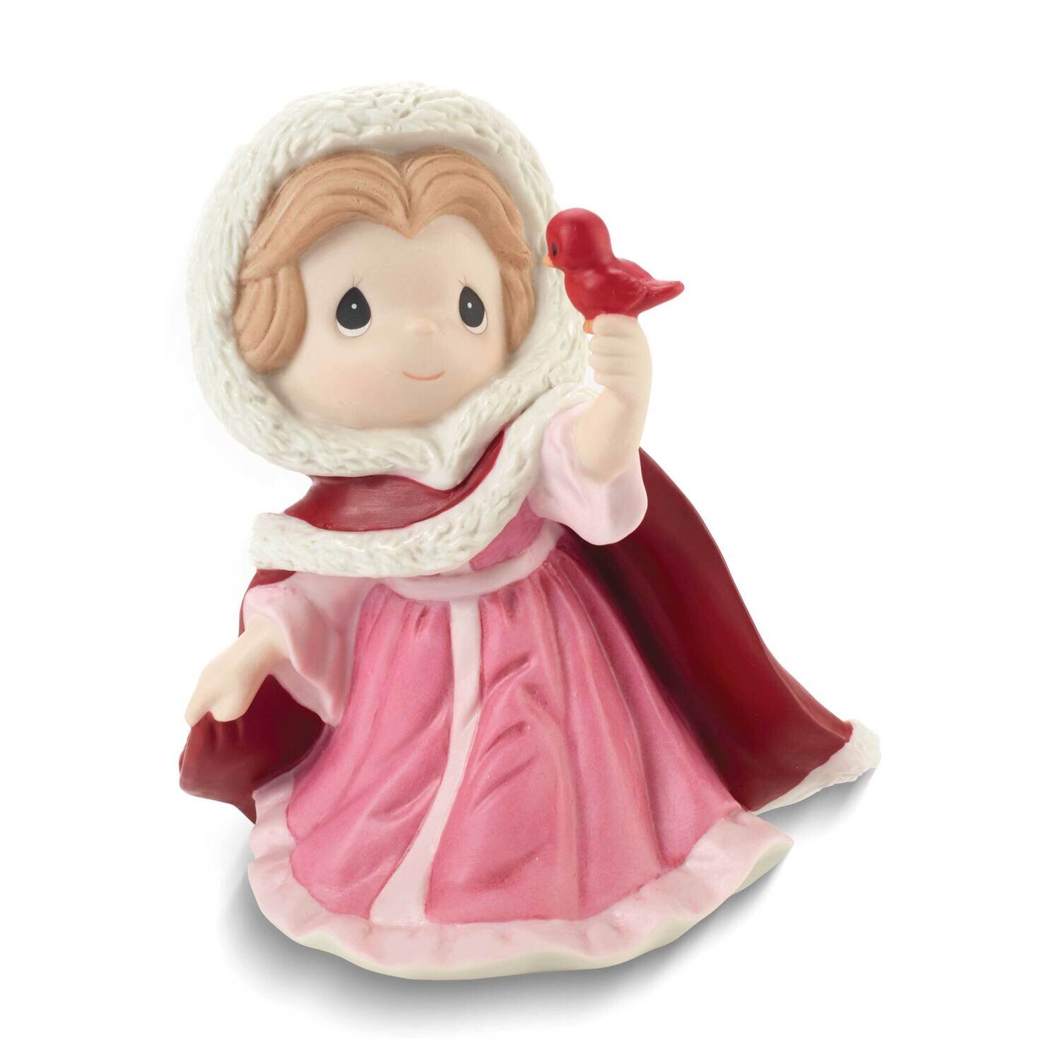 Precious Moments Disney Belle In Winter Dress Figurine GM25324