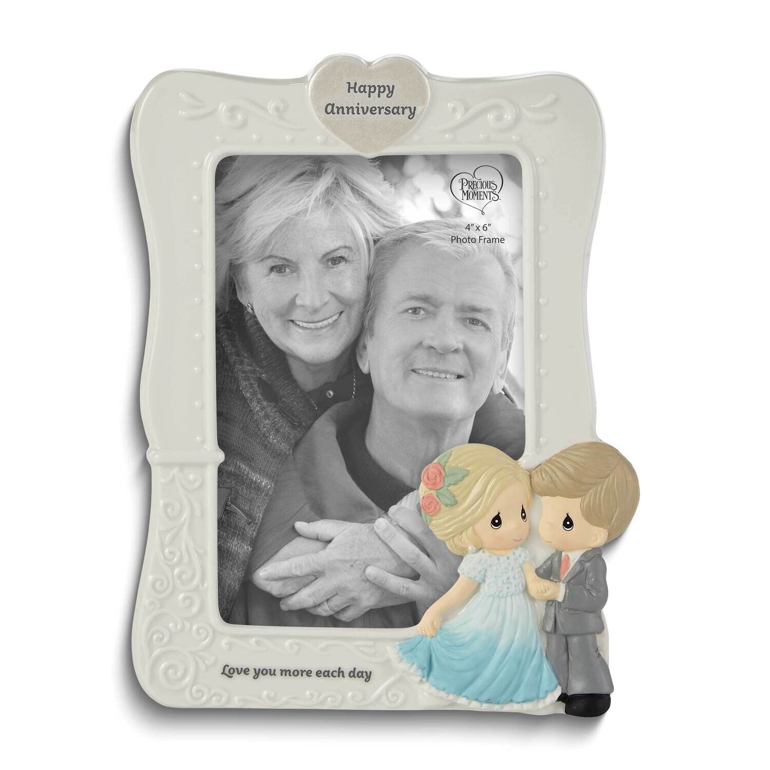 Precious Moments Anniversary Photo Frame With Dressed Up Couple GM25333