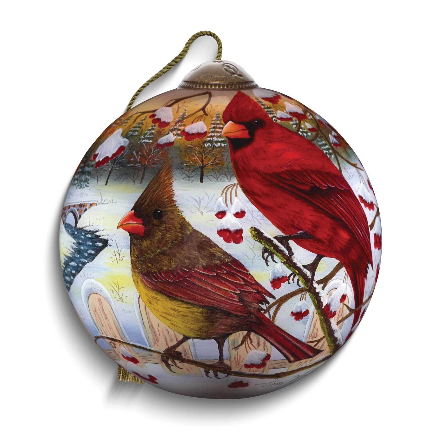 Neqwa Art White Crimson Morning Ornament GM25343, MPN: GM25343, 842181107501