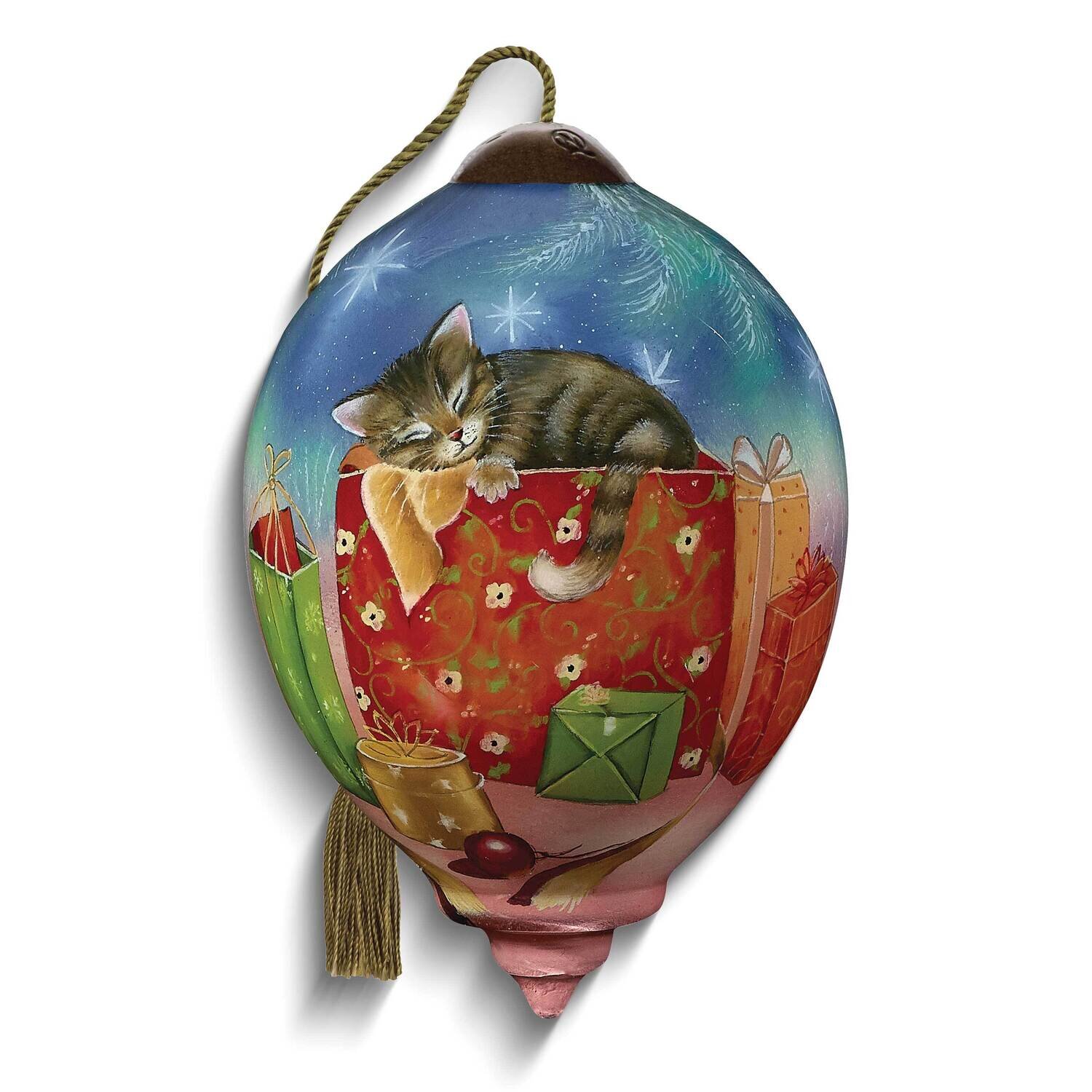 Neqwa Art Kitten In Gift Box Ornament GM25363