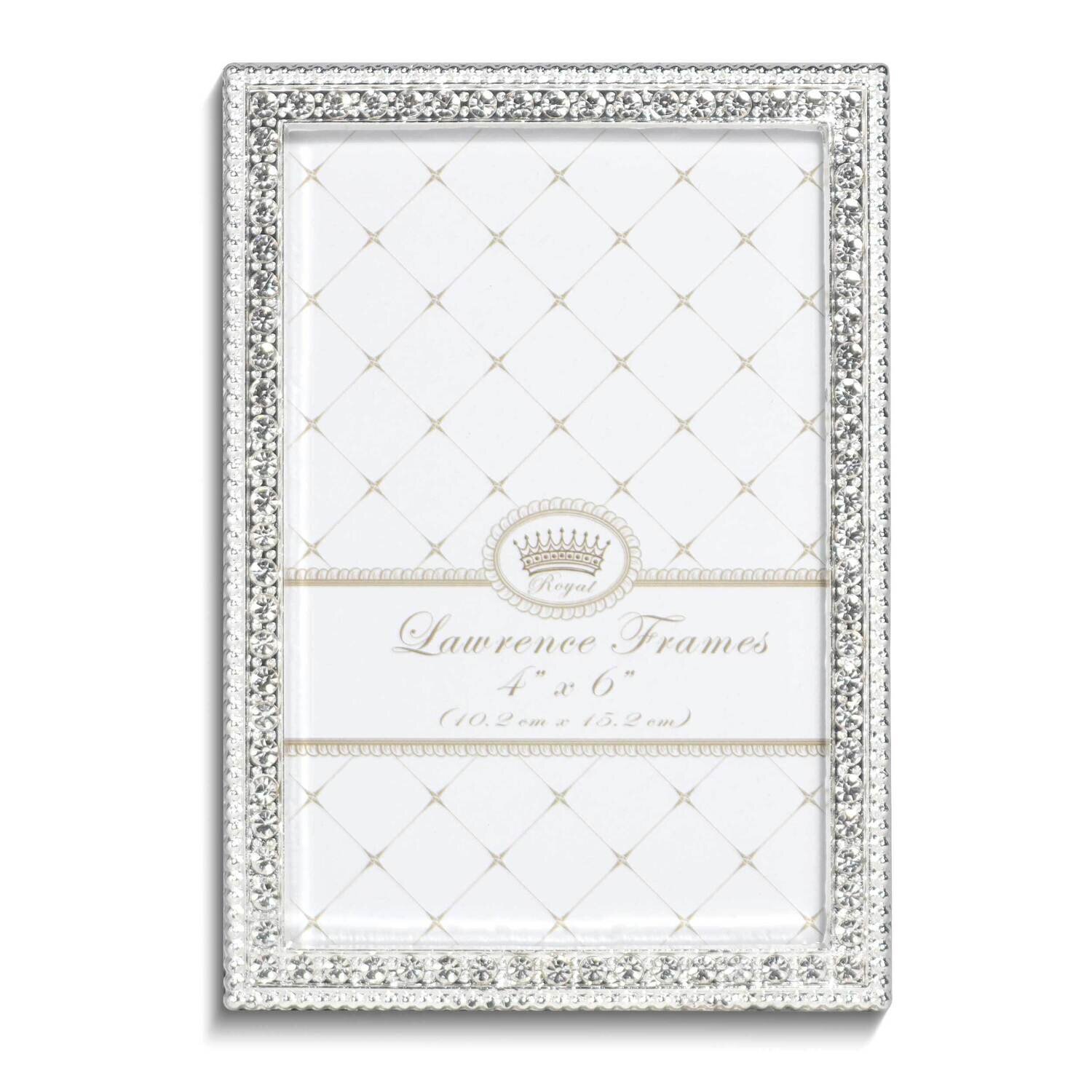 Sarah Silver-tone Beaded &amp; Crystal 4 x 6 Inch Photo Picture Frame GM25409, MPN: GM25409, 7511480771…