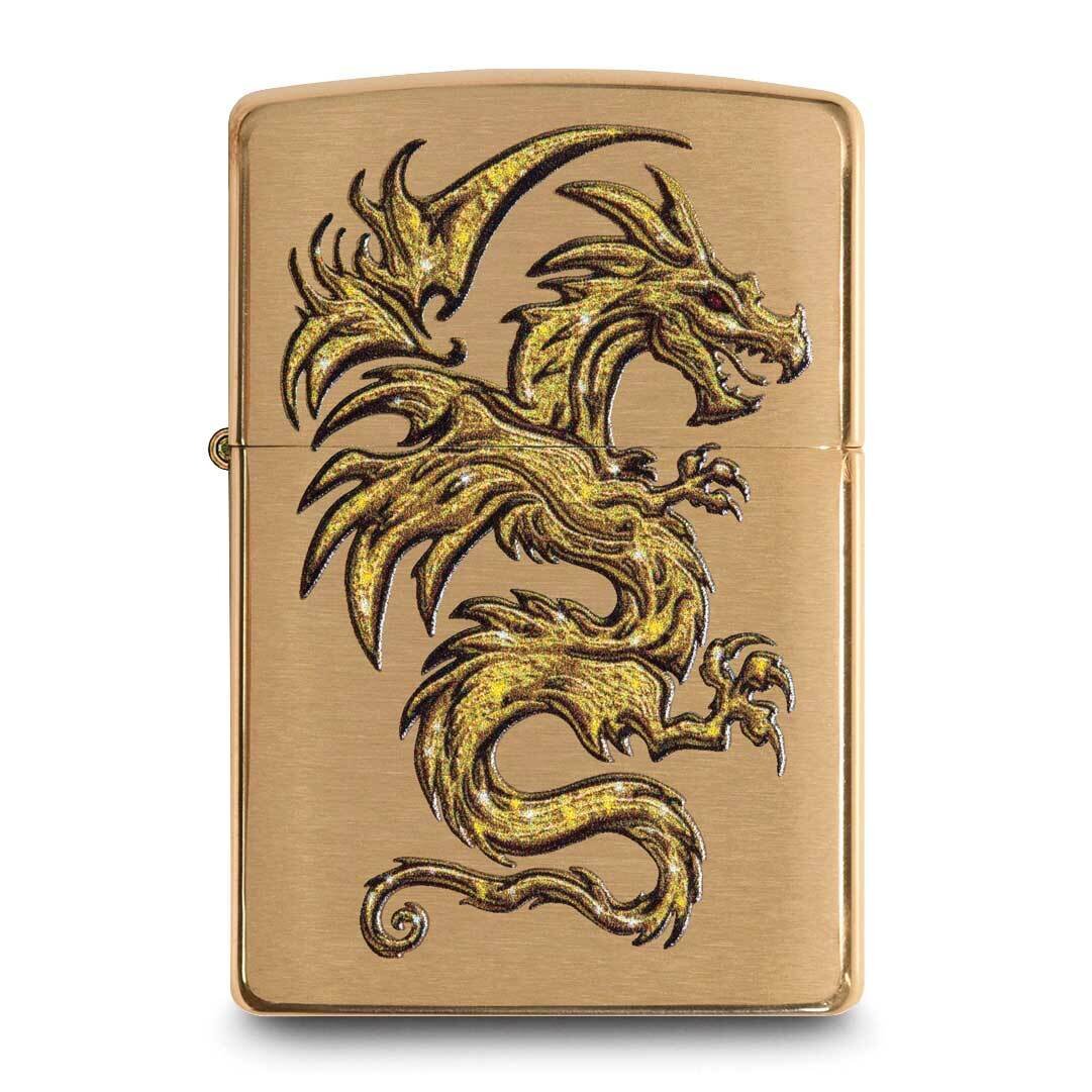 Zippo Brushed Brass Dragon Design Lighter GM25777, MPN: GM25777, 191693062342