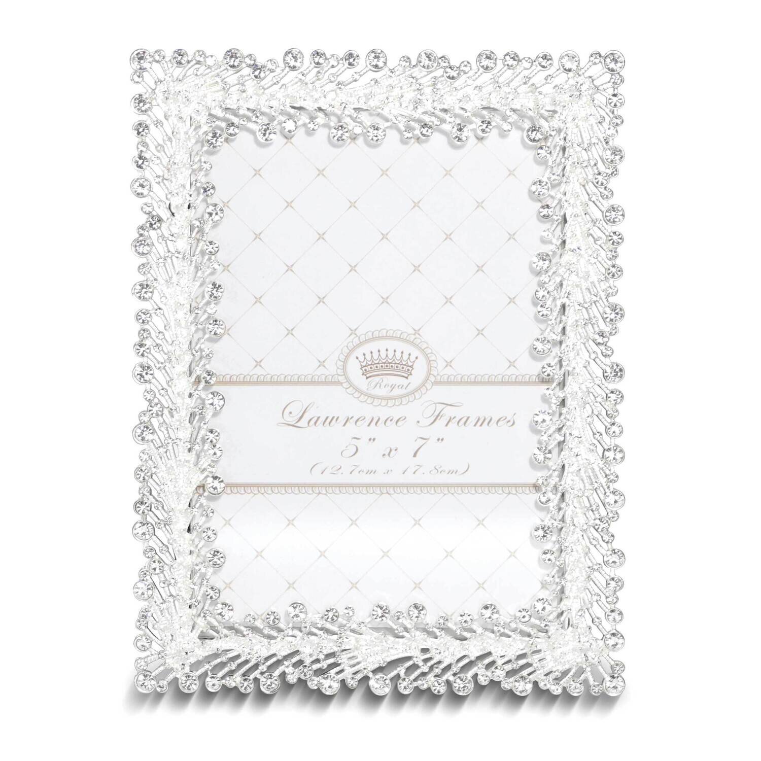 Jasmond Silver-tone Crystal 5 x 7 Inch Photo Picture Frame GM25406, MPN: GM25406, 751148077095