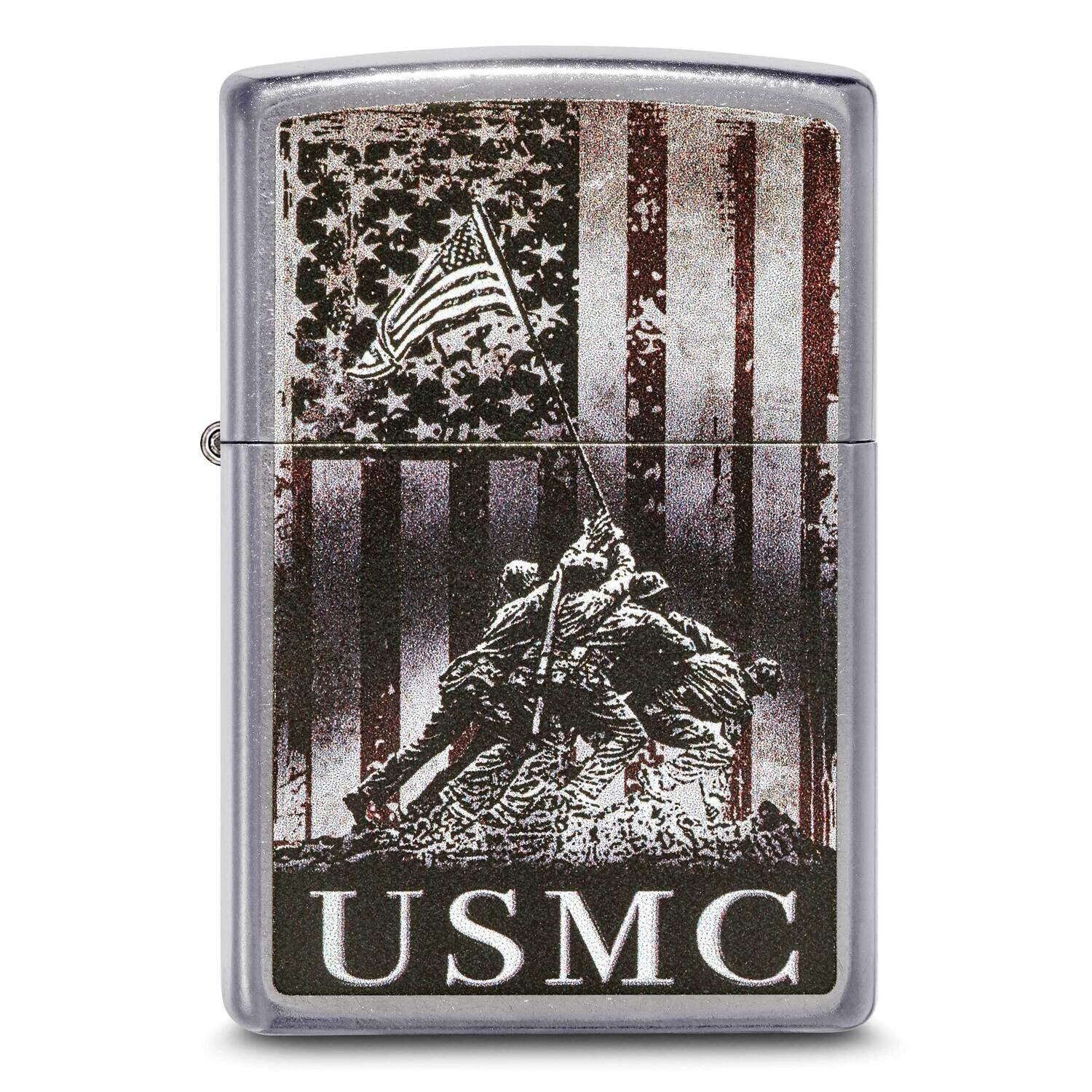 Zippo Street Chrome US Marine Corps Lighter GM25794, MPN: GM25794, 191693173161