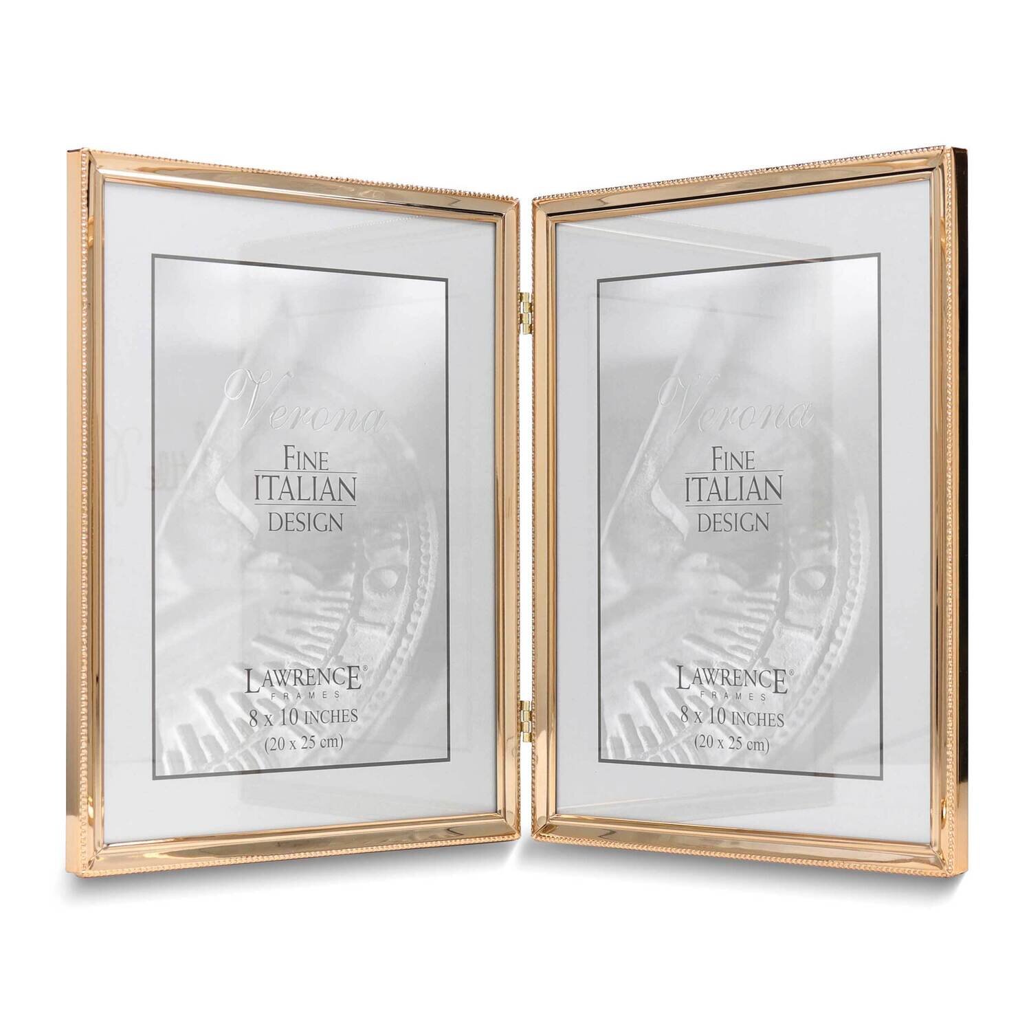 Gold-tone Beaded 8x10 Double Photo Frame GM25457, MPN: GM25457, 751148079051