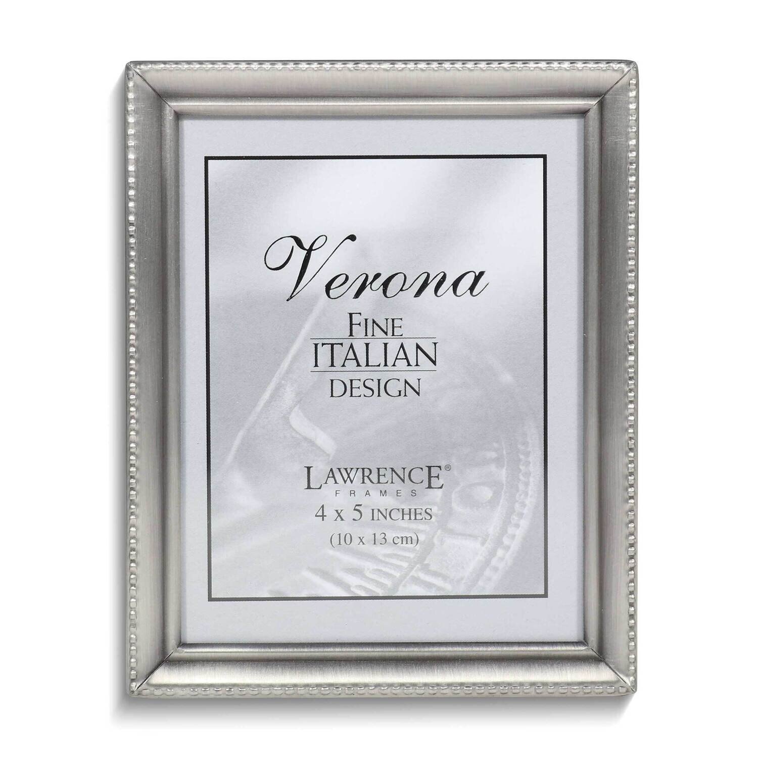 Pewter Brushed and Beaded 4x5 Photo Frame GM25417, MPN: GM25417, 751148054072