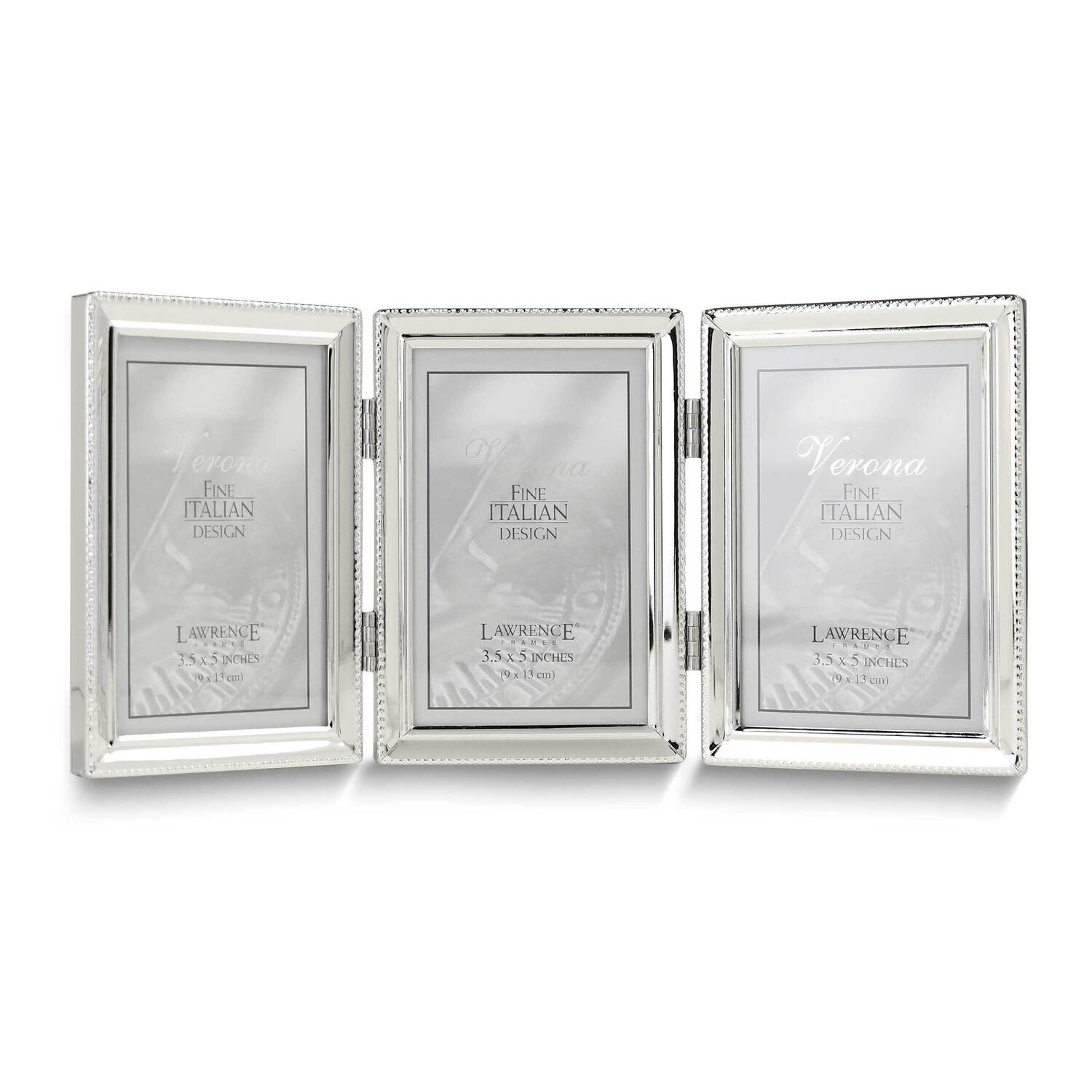 Silver-tone Beaded 3x5 Triple Photo Frame GM25436, MPN: GM25436, 751148077651