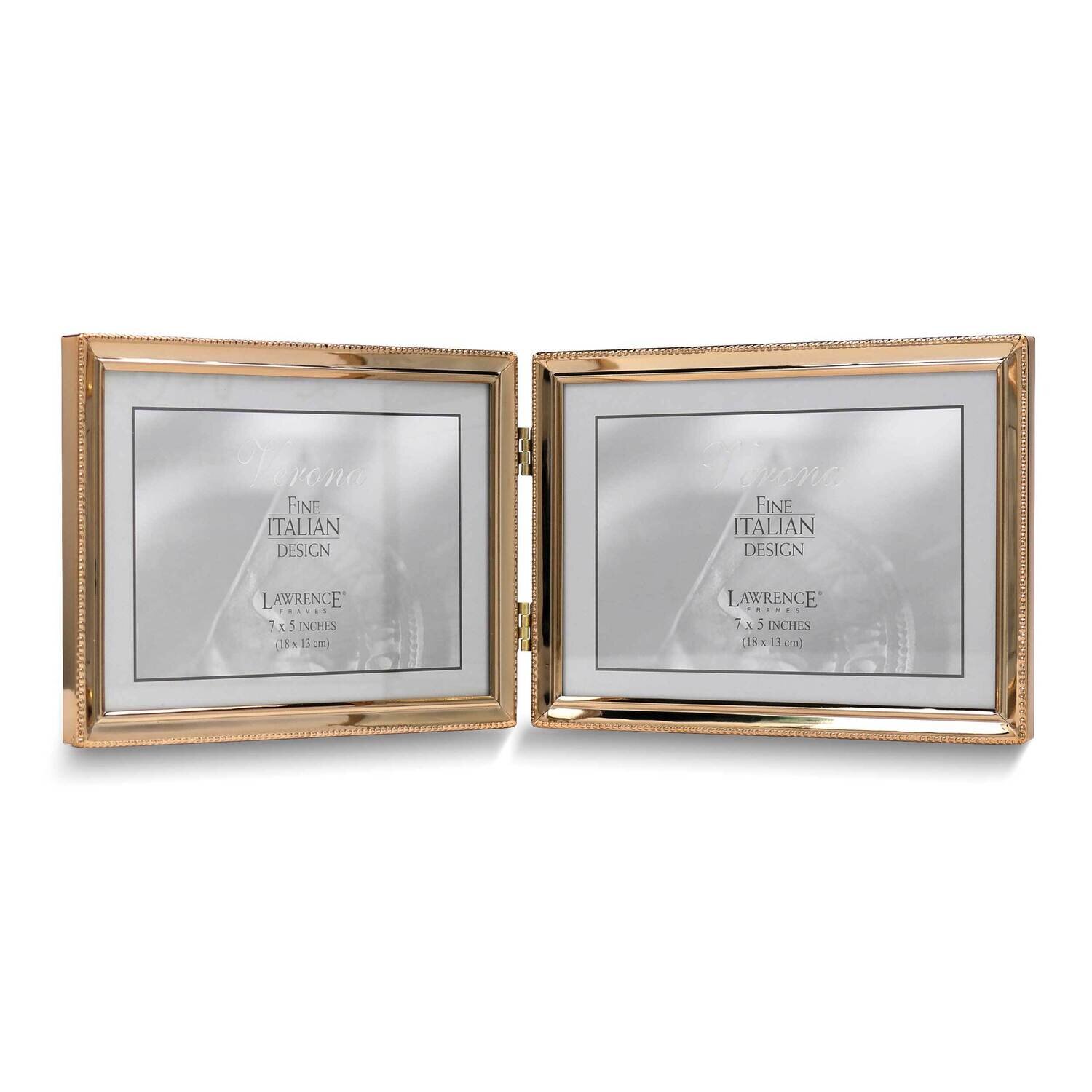 Gold-tone Beaded 7x5 Double Photo Frame GM25455, MPN: GM25455, 751148079037