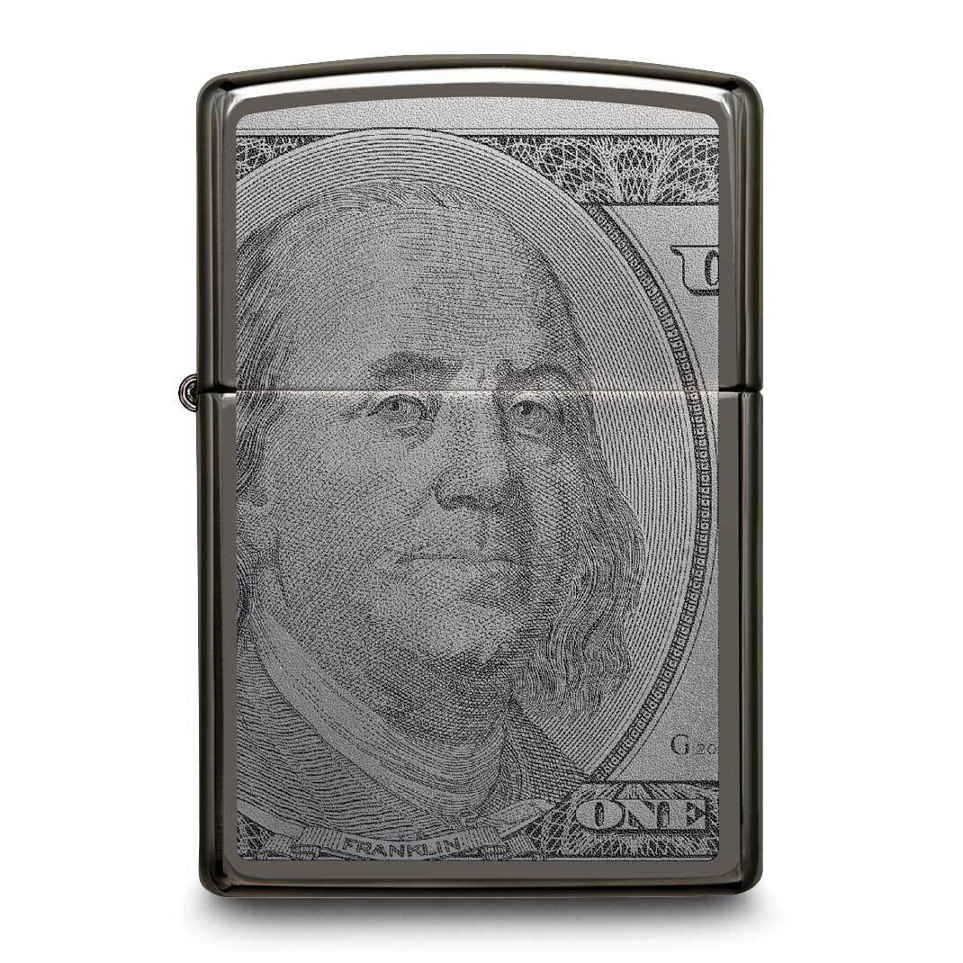 Zippo Black Ice Hundred Dollar Bill Lighter GM25830, MPN: GM25830, 191693114164