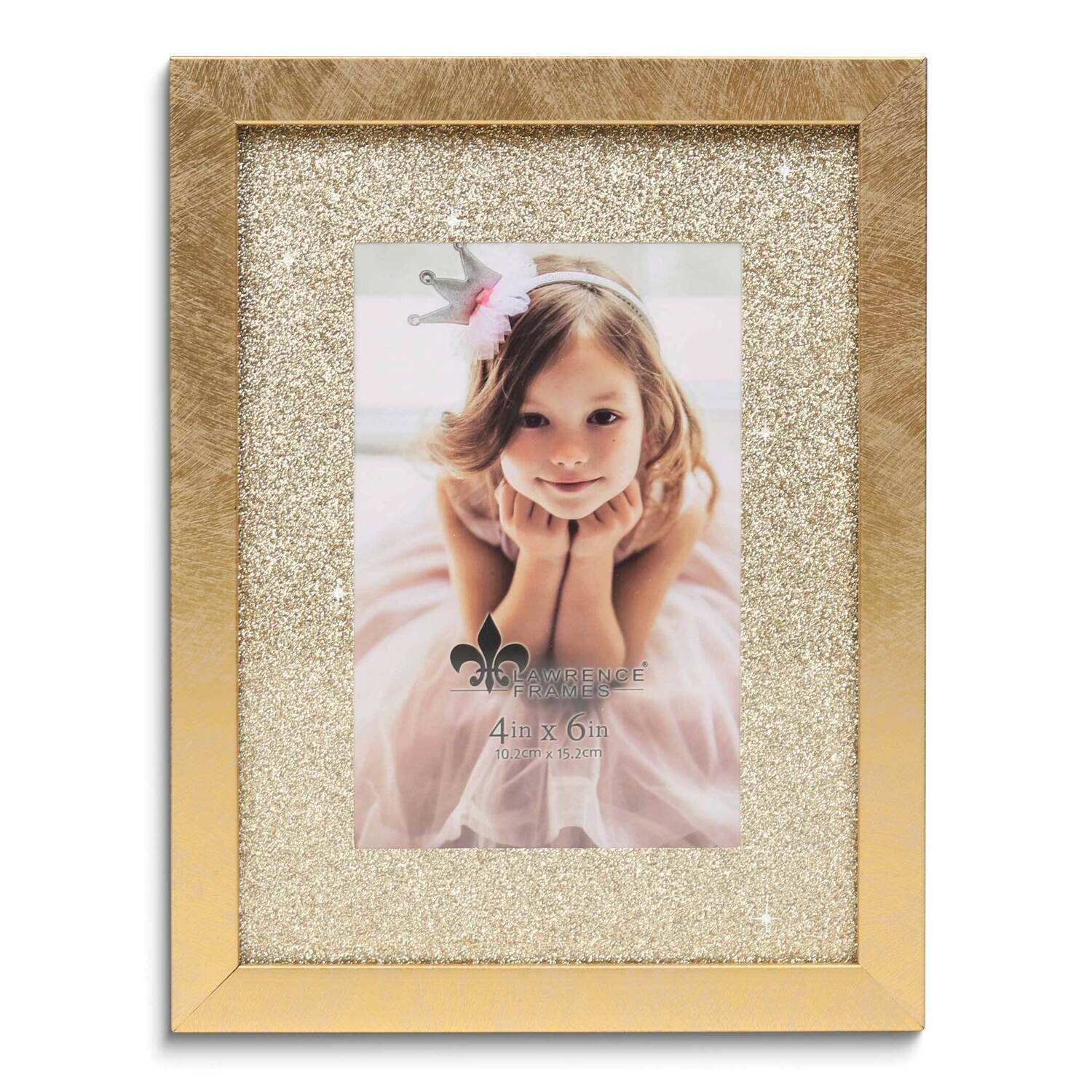 Gold-tone Satin Glitter Mat 4 x 6 Inch Photo Picture Frame GM25467, MPN: GM25467, 751148081627
