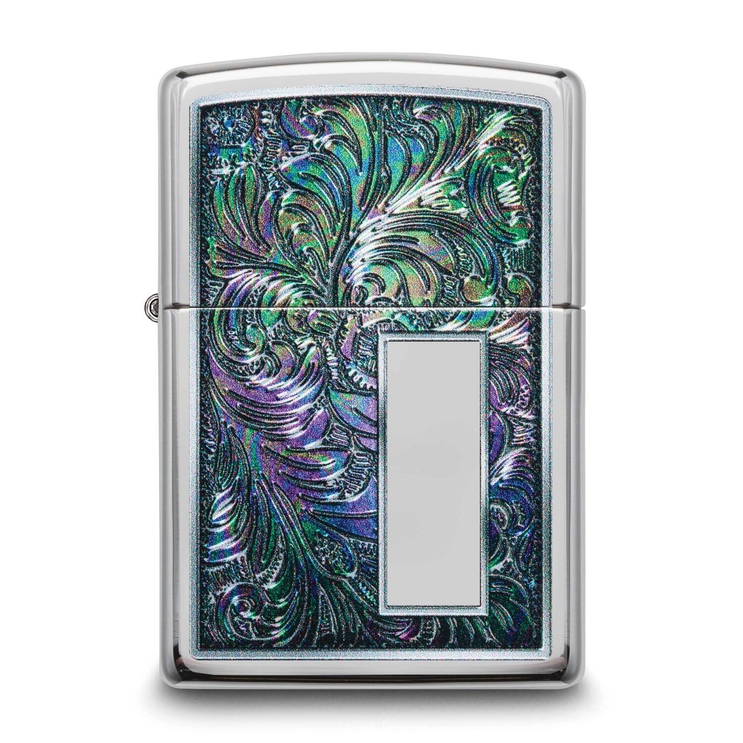 Zippo High Polished Chrome Colorful Venetian Design Lighter GM25853