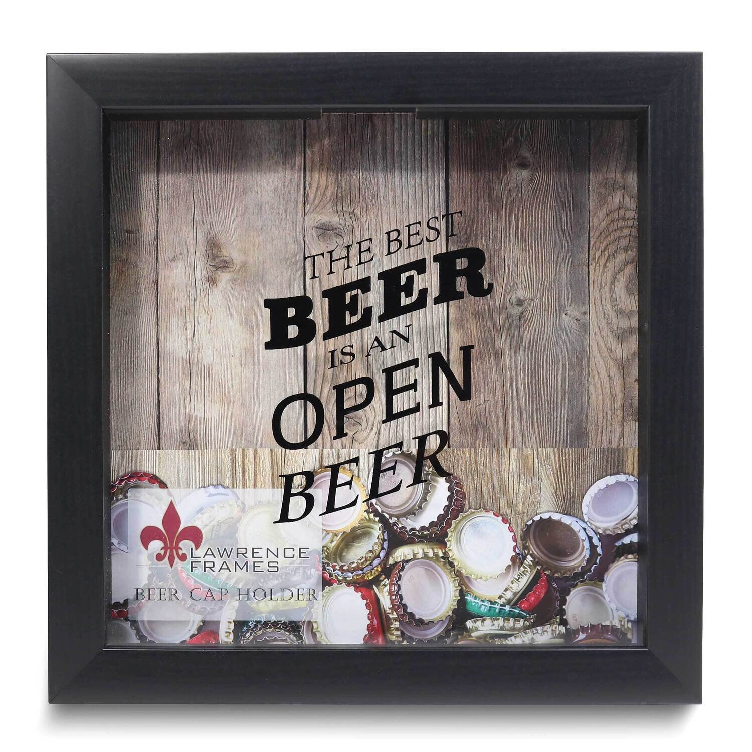 The Best Beer is Open Cap Holder Black Shadow Box GM25483