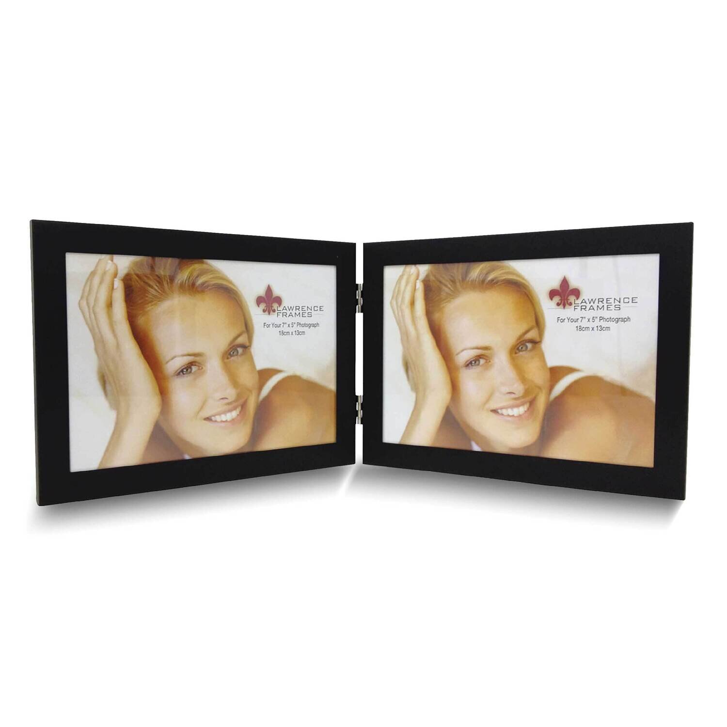 Black Aluminum 7x5 Double Photo Frame GM25485, MPN: GM25485, 751148065177