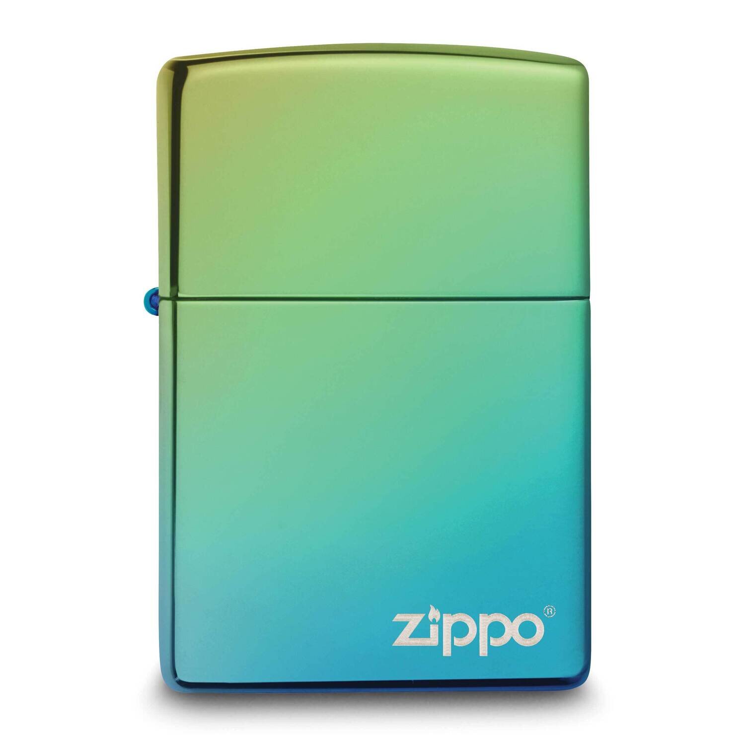 Zippo with Logo High Polished Teal Lighter GM25873