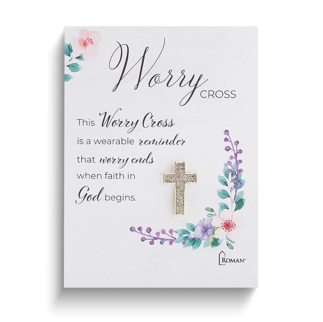 Gold-tone Worry Cross Pin GM25593, MPN: GM25593, 89945735222