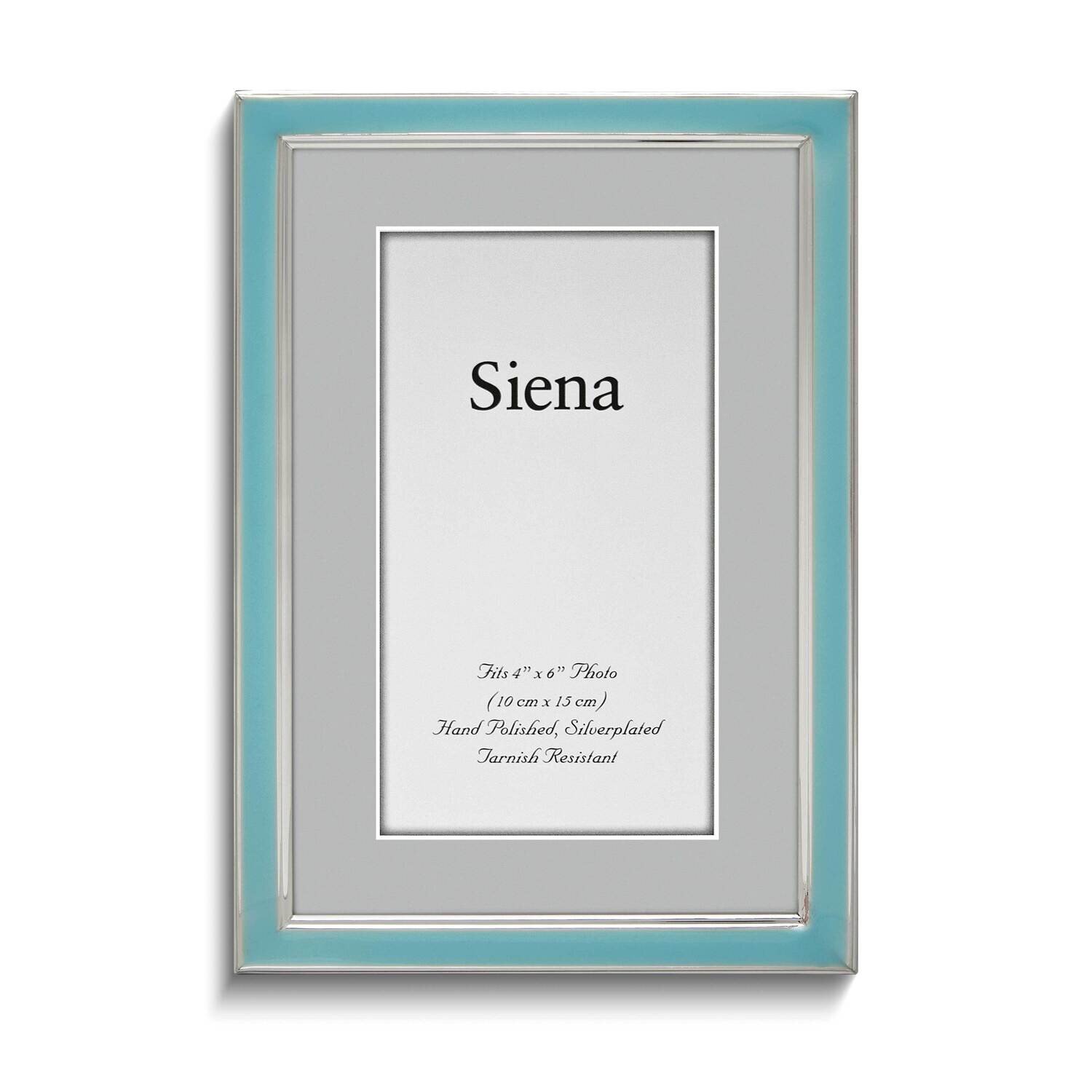 Silver-tone Blue Enameled Narrow 2x3 Photo Frame GM25981, MPN: GM25981,