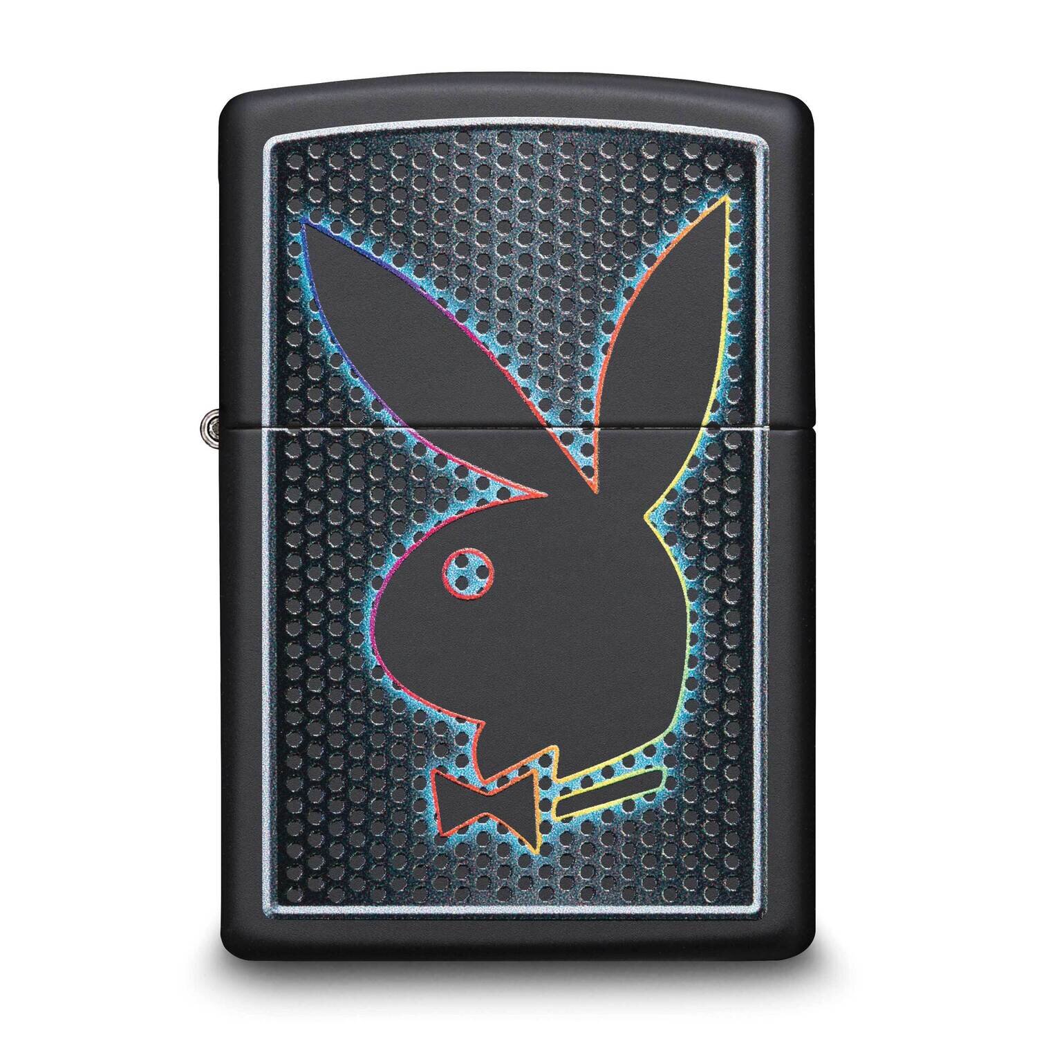 Zippo Black Matte Playboy Colorful Outline Lighter GM25796
