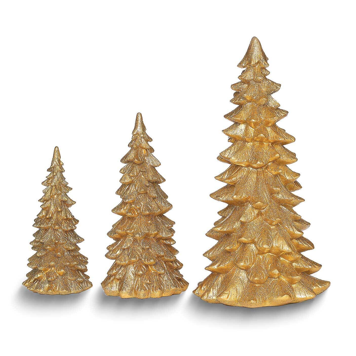 3 piece Gold Glitter Christmas Trees GM25632, MPN: GM25632, 89945761535
