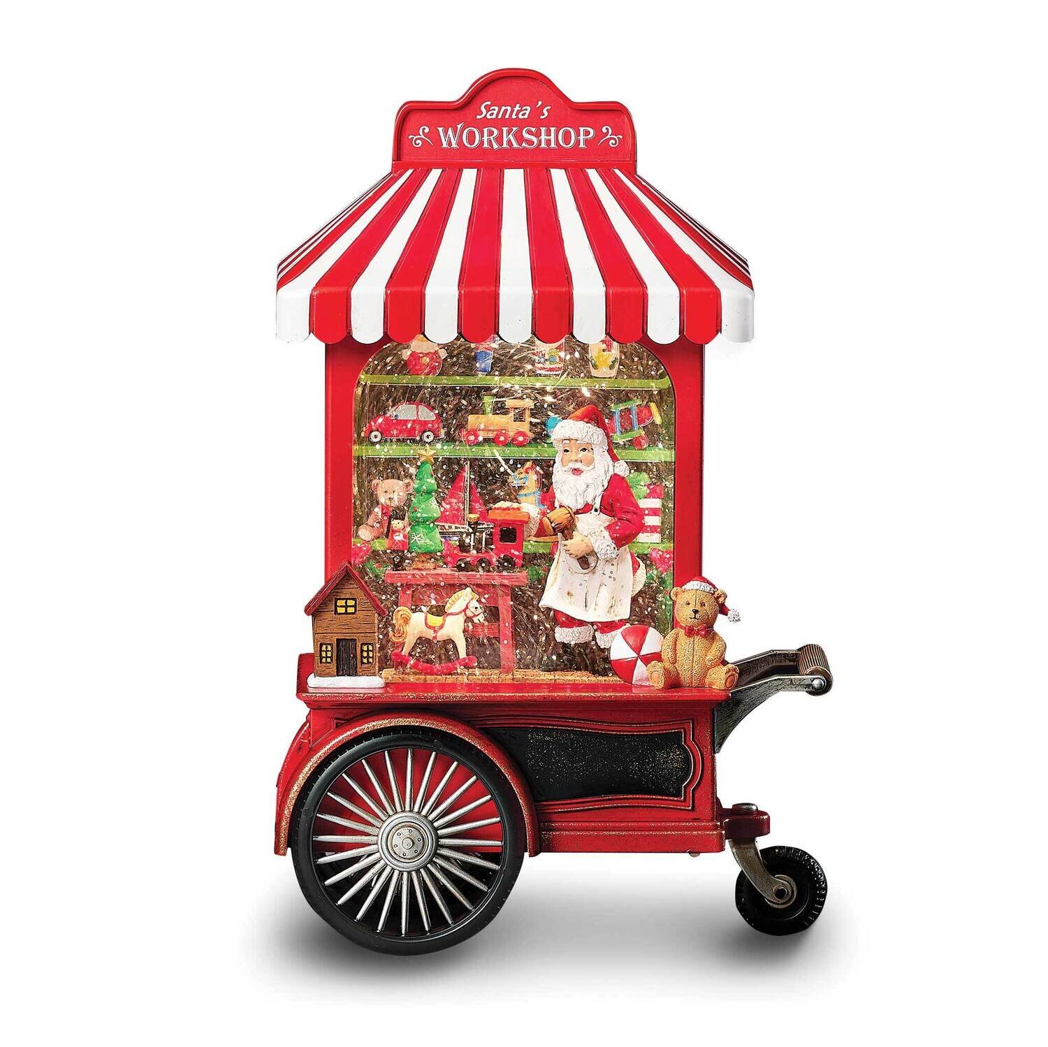 LED Santa in Toyshop Cart Snow Lantern GM25636, MPN: GM25636, 89945756982