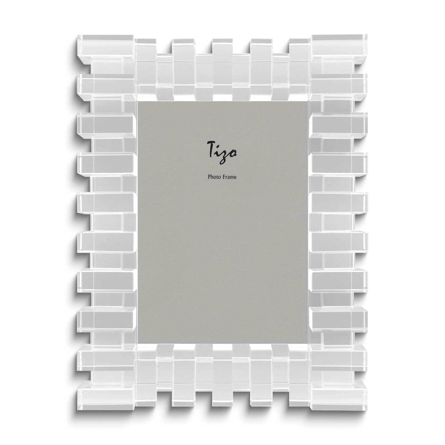 Brick Pattern Crystal Glass 5 x 7 Inch Photo Picture Frame GM26047, MPN: GM26047, 820036021967