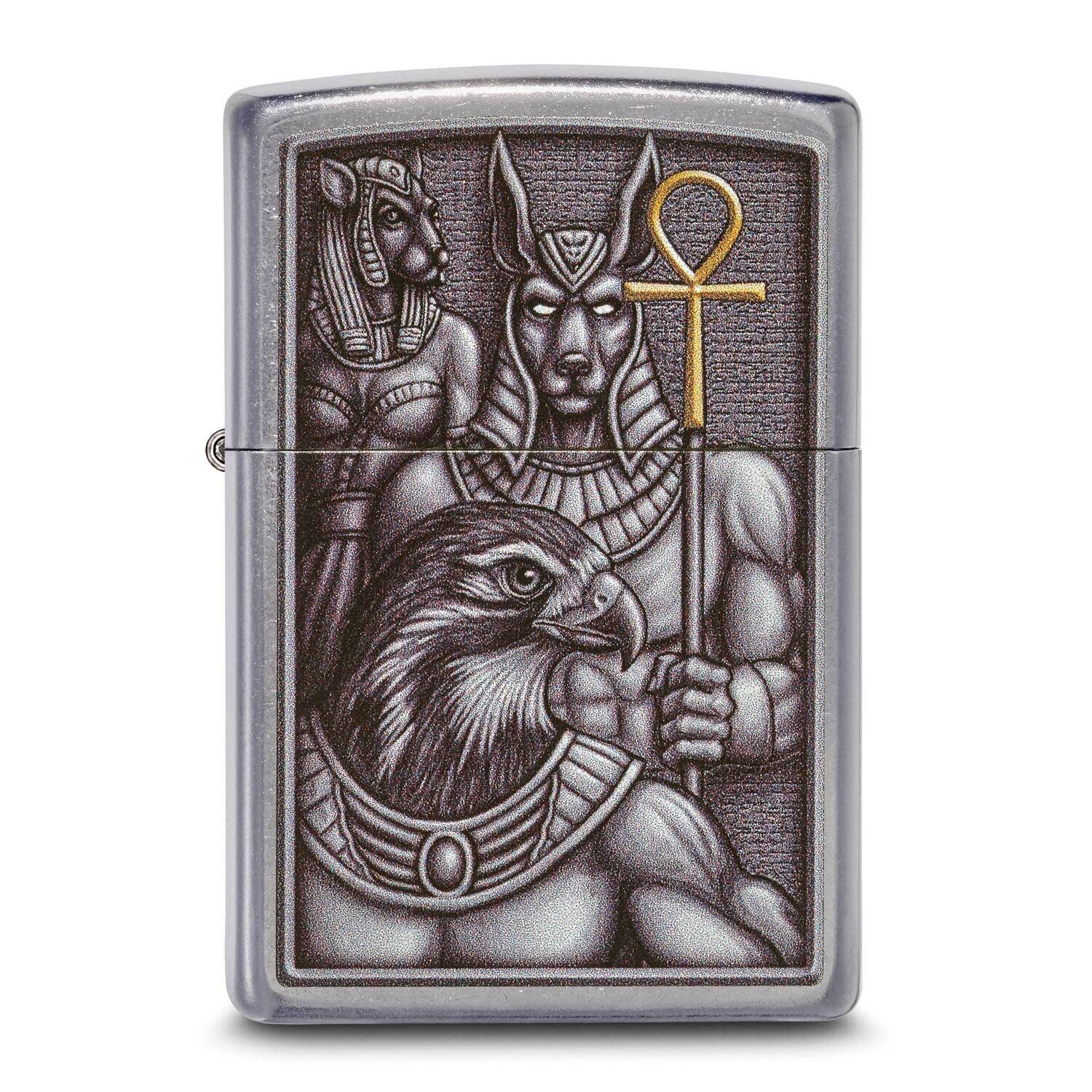 Zippo Street Chrome Egyptian Gods Lighter GM25821, MPN: GM25821, 191693198676