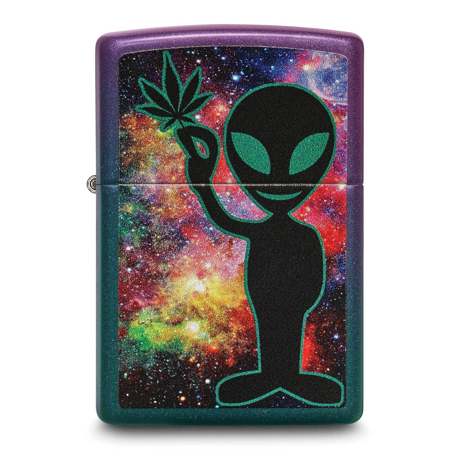 Zippo Iridescent Galaxy Leaf Alien Design Lighter GM25778