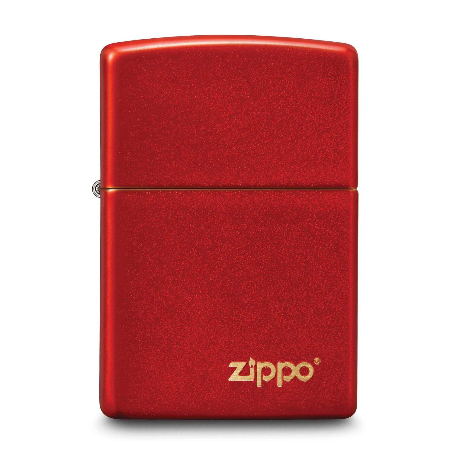 Zippo with Logo Metallic Red Lighter GM25834, MPN: GM25834, 191693204339