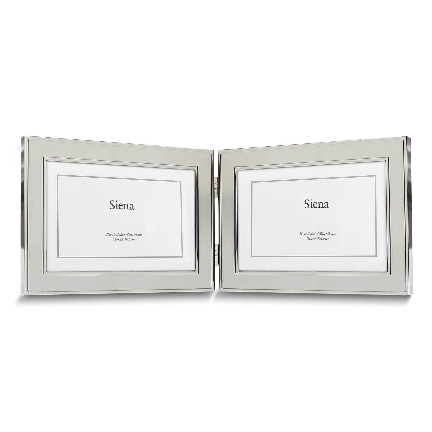 Bilaminate SS Beveled Border Double Horizontal 4 x 6 Inch Photo Picture Frame GM25969, MPN: GM25969…