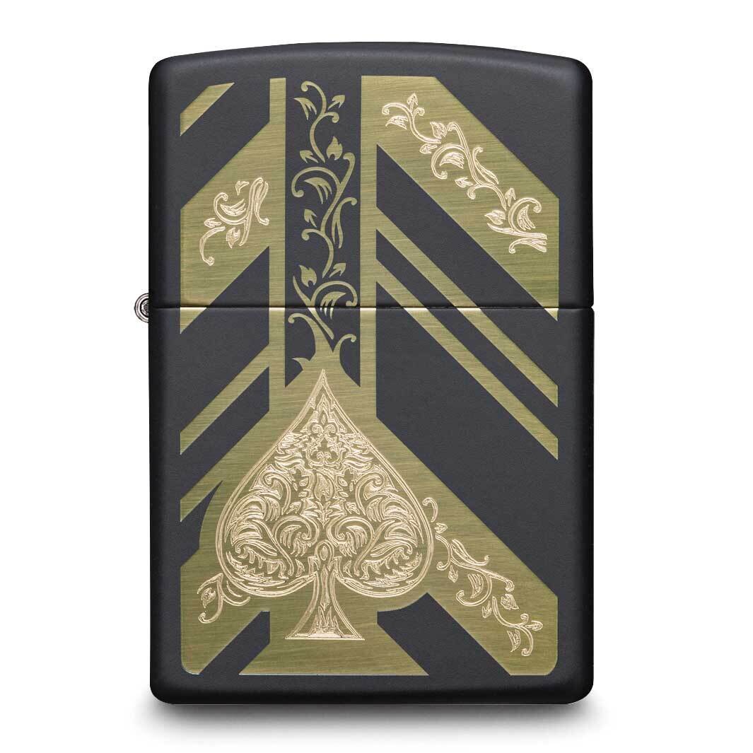Zippo Black Matte Ace of Spades Lighter GM25855, MPN: GM25855,