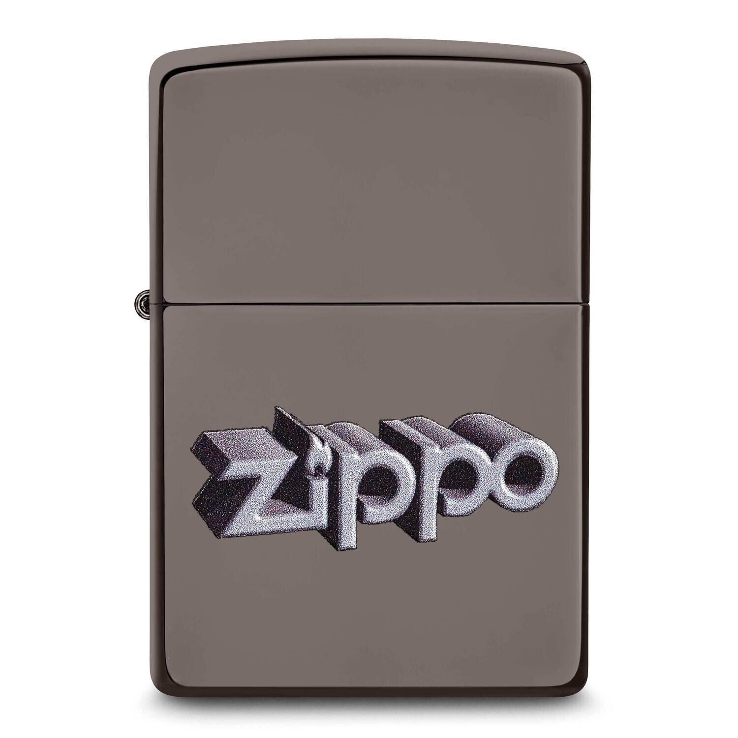 Zippo Logo Black Ice Lighter GM25838