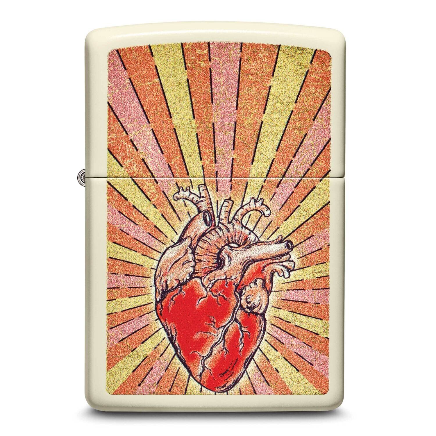Zippo Cream Matte Anatomical Heart Design Lighter GM25842, MPN: GM25842, 191693198423