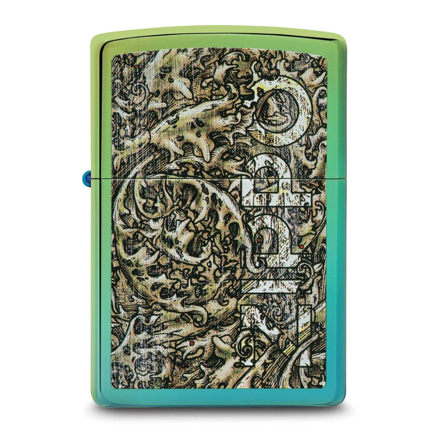 Zippo Design High Polished Teal Lighter GM25848, MPN: GM25848, 191693198799