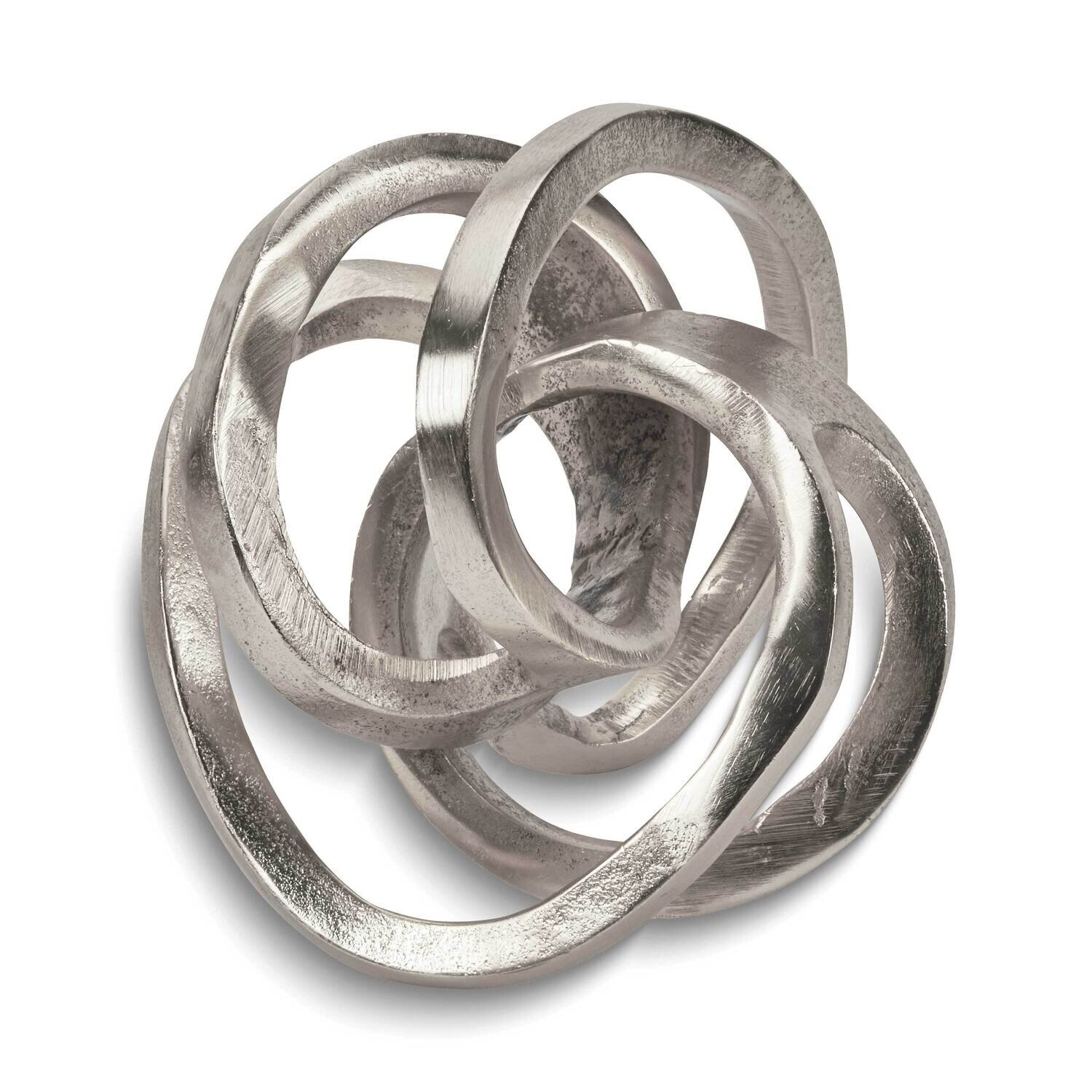 Silver-tone Large Metal Twisted Decorative Ball GM26080S, MPN: GM26080S,