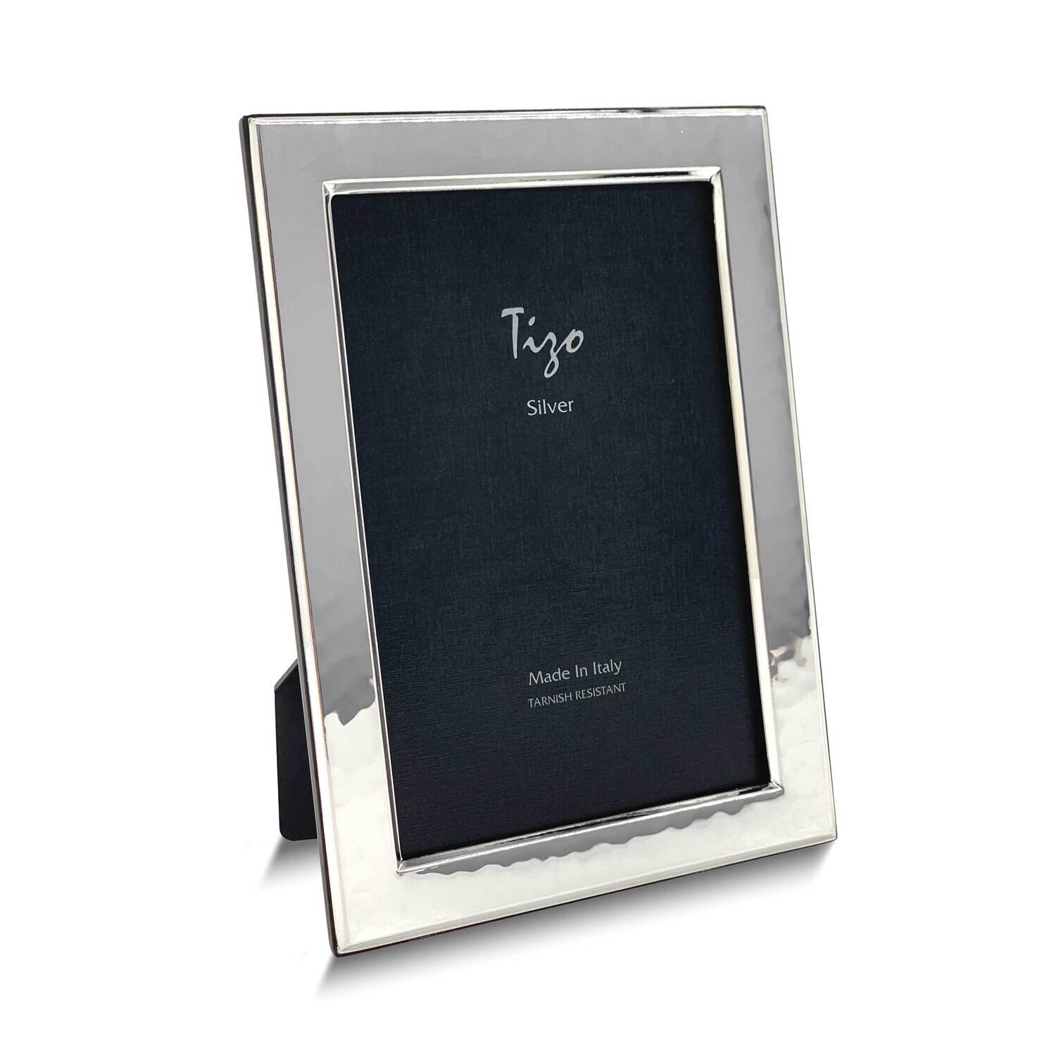 Bilaminate Sterling Silver Hammered 8 x 10 Inch Photo Picture Frame GM25992