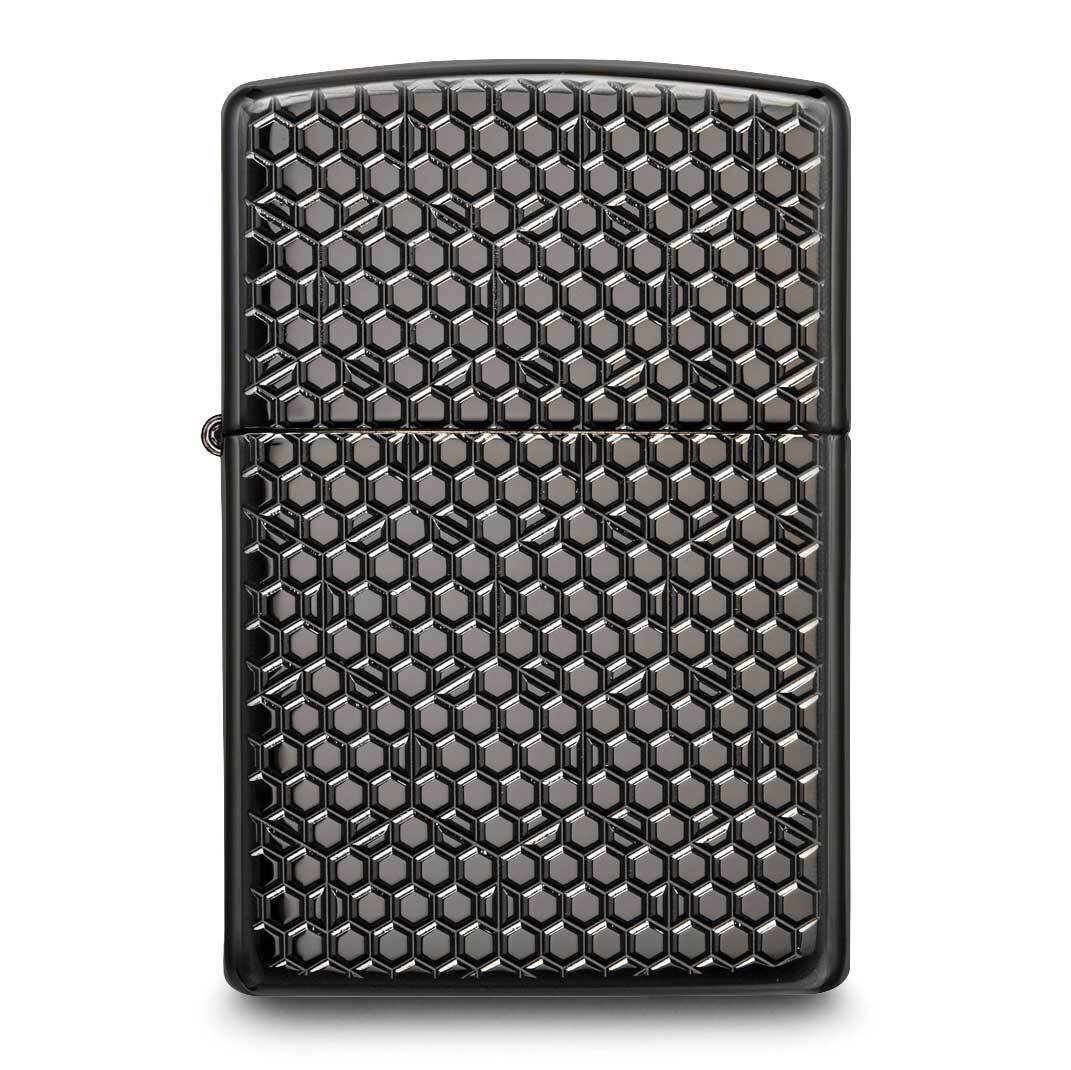 Zippo Armor Black Ice Hexagon Design Lighter GM25904, MPN: GM25904, 191693113495