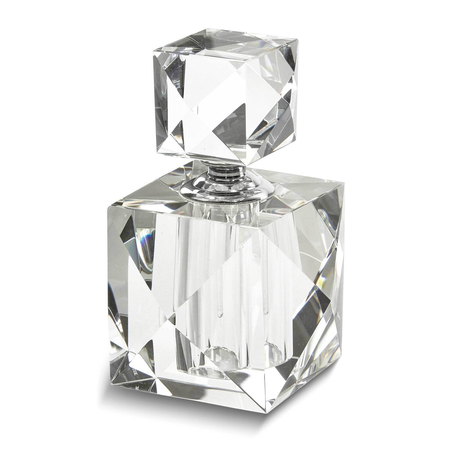 Pyramid Cut Cube Crystal Perfume Bottle GM26044
