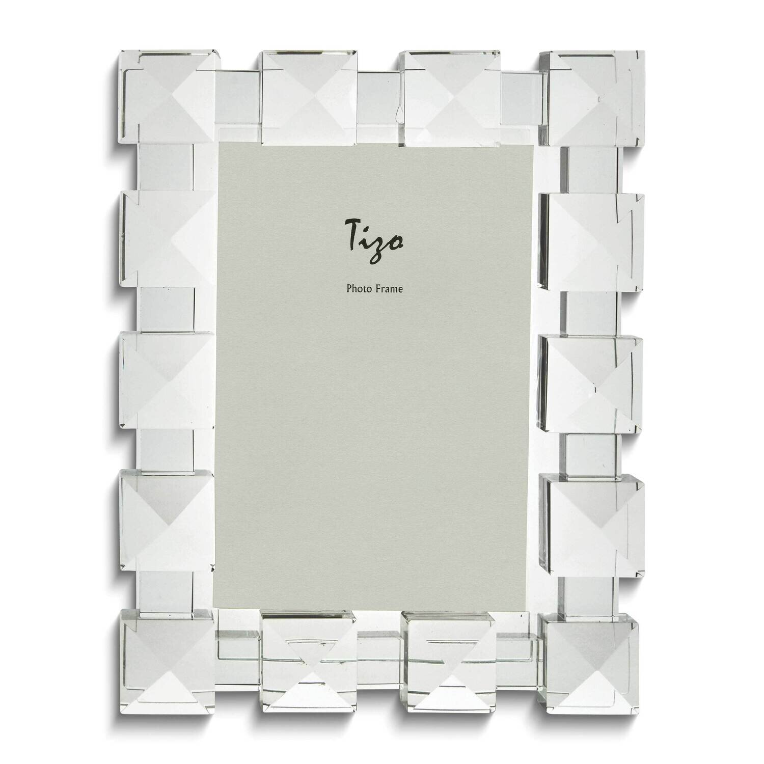 Crystal Glass Cube Design 5 x 7 Inch Photo Picture Frame GM26051