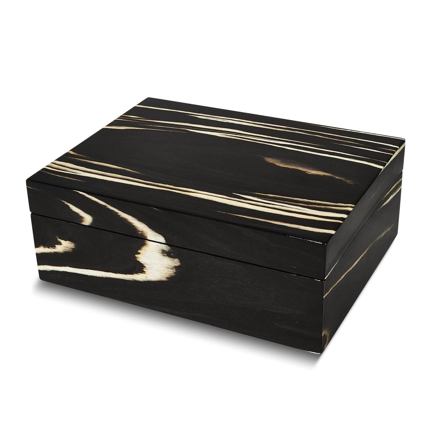 Black & White Wooden Hinged Box GM26020